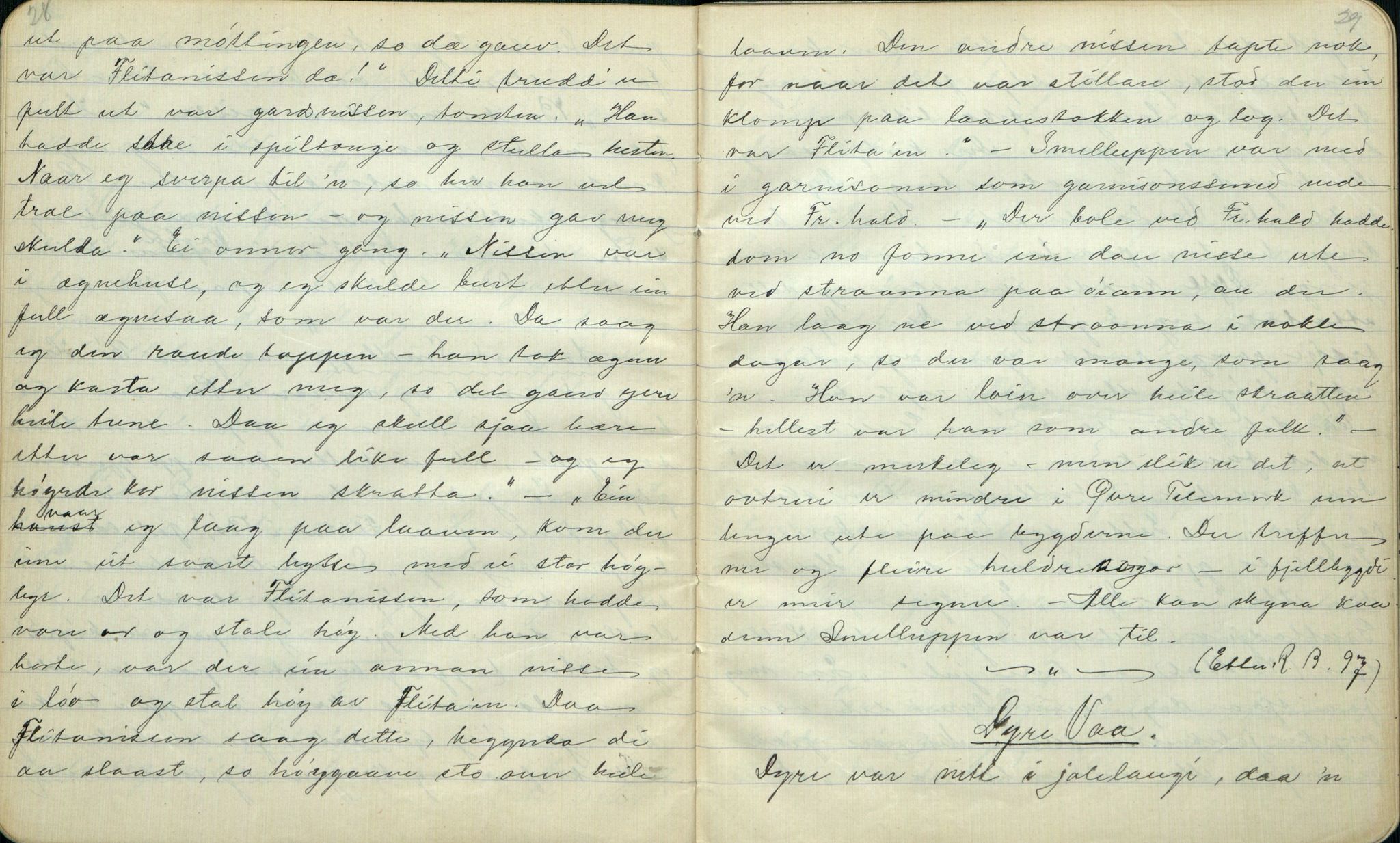 Rikard Berge, TEMU/TGM-A-1003/F/L0001/0005: 001-030 Innholdslister / 2. Erindringer om merkelige begivenheter, slegter, personligheder, 1900, p. 28-29