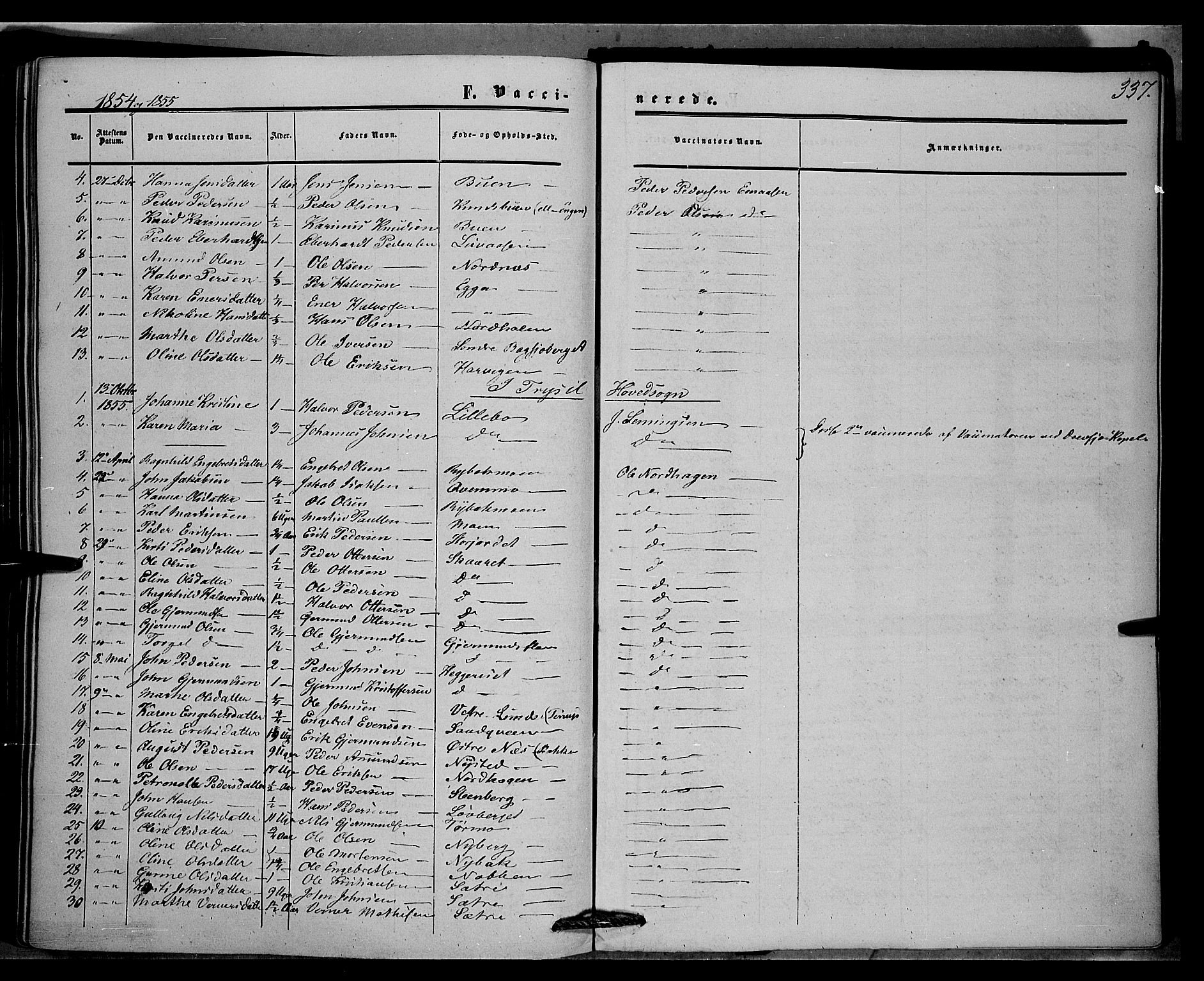 Trysil prestekontor, AV/SAH-PREST-046/H/Ha/Haa/L0005: Parish register (official) no. 5, 1851-1865, p. 337