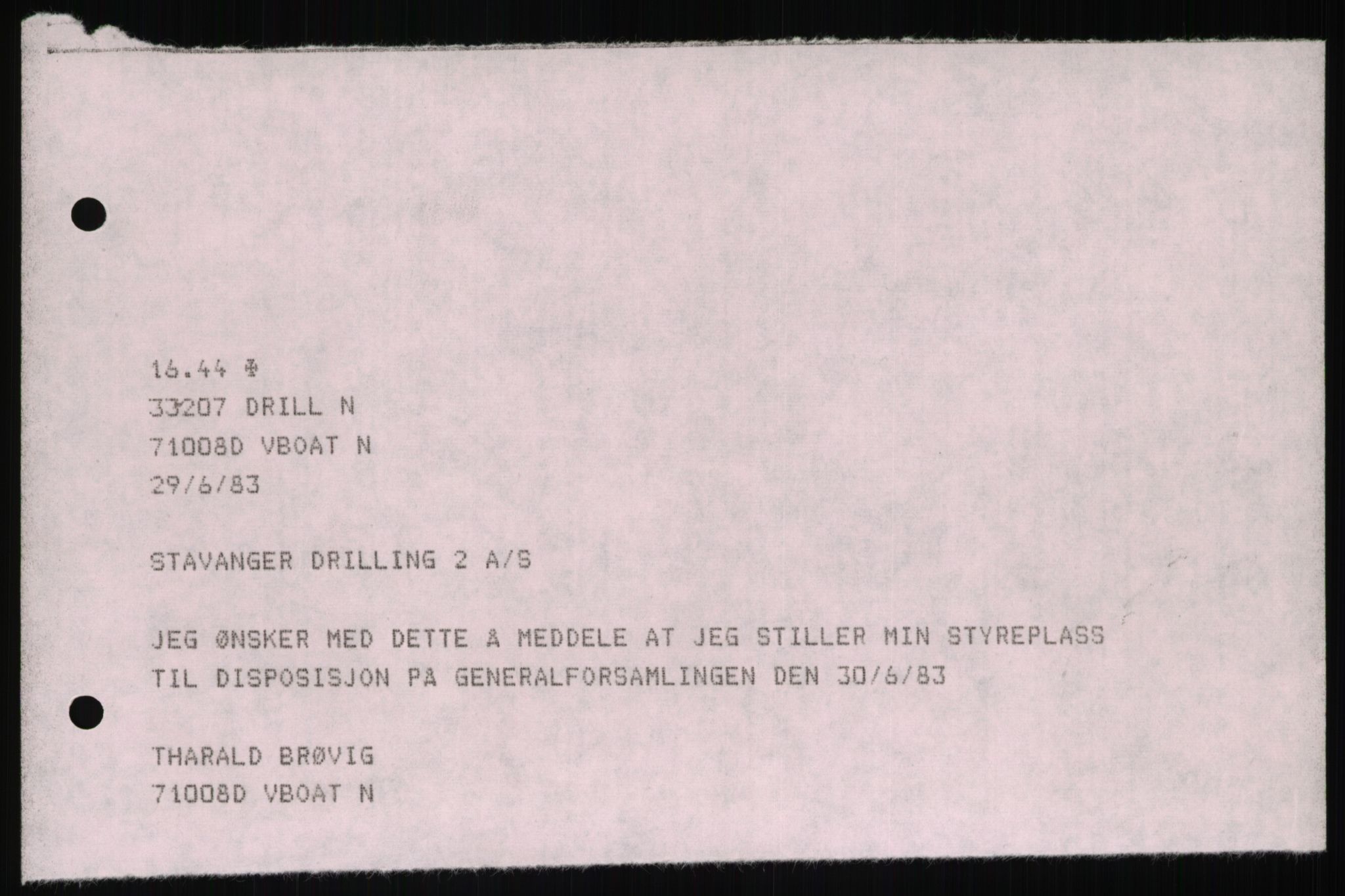 Pa 1503 - Stavanger Drilling AS, AV/SAST-A-101906/D/L0006: Korrespondanse og saksdokumenter, 1974-1984, p. 102