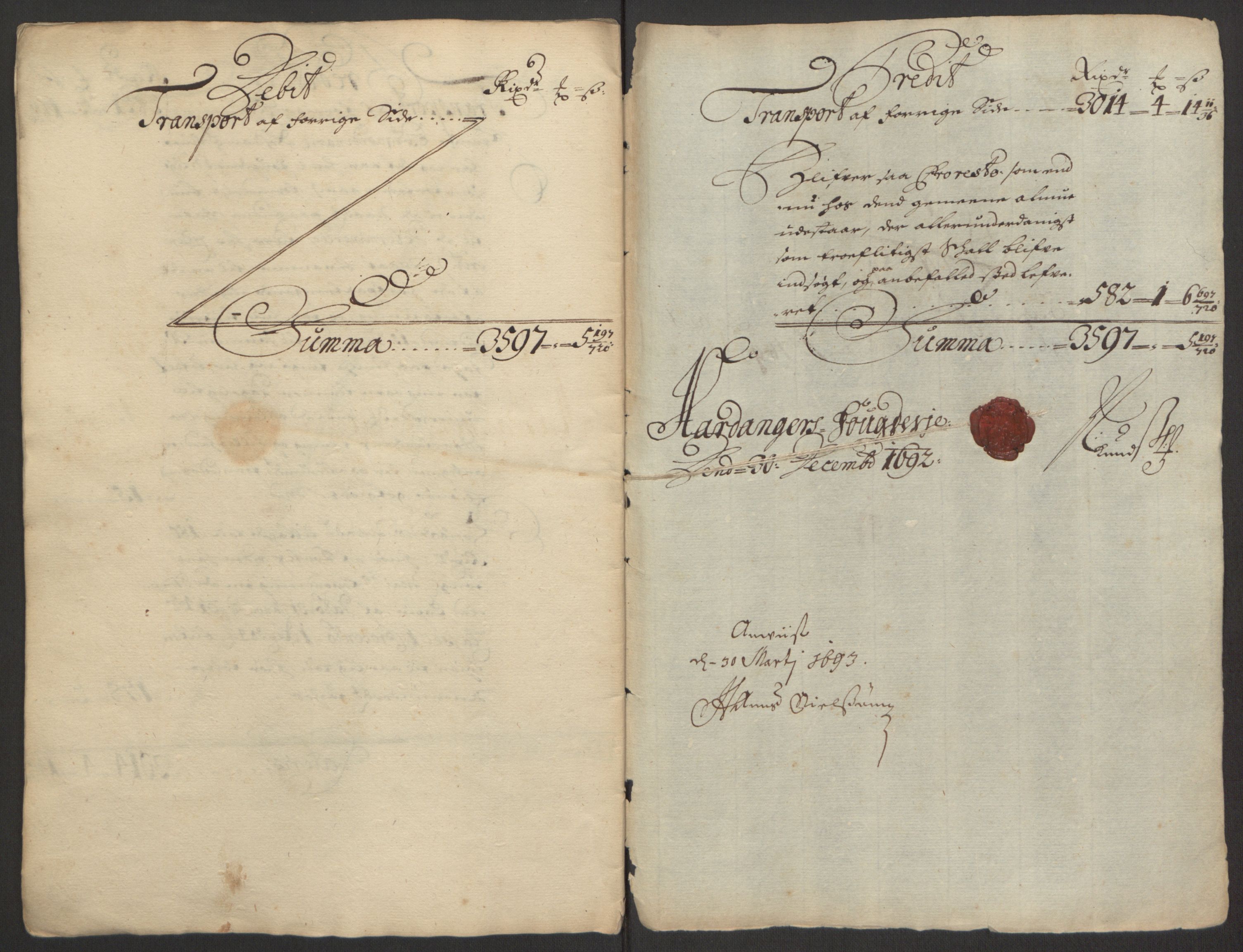 Rentekammeret inntil 1814, Reviderte regnskaper, Fogderegnskap, AV/RA-EA-4092/R48/L2973: Fogderegnskap Sunnhordland og Hardanger, 1691-1692, p. 477