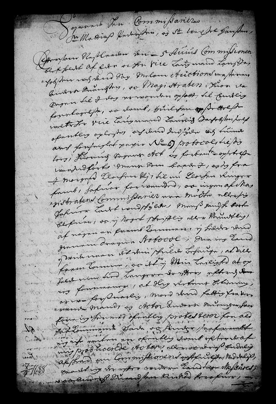 Stattholderembetet 1572-1771, RA/EA-2870/Af/L0002: Avskrifter av vedlegg til originale supplikker, nummerert i samsvar med supplikkbøkene, 1687-1689, p. 371