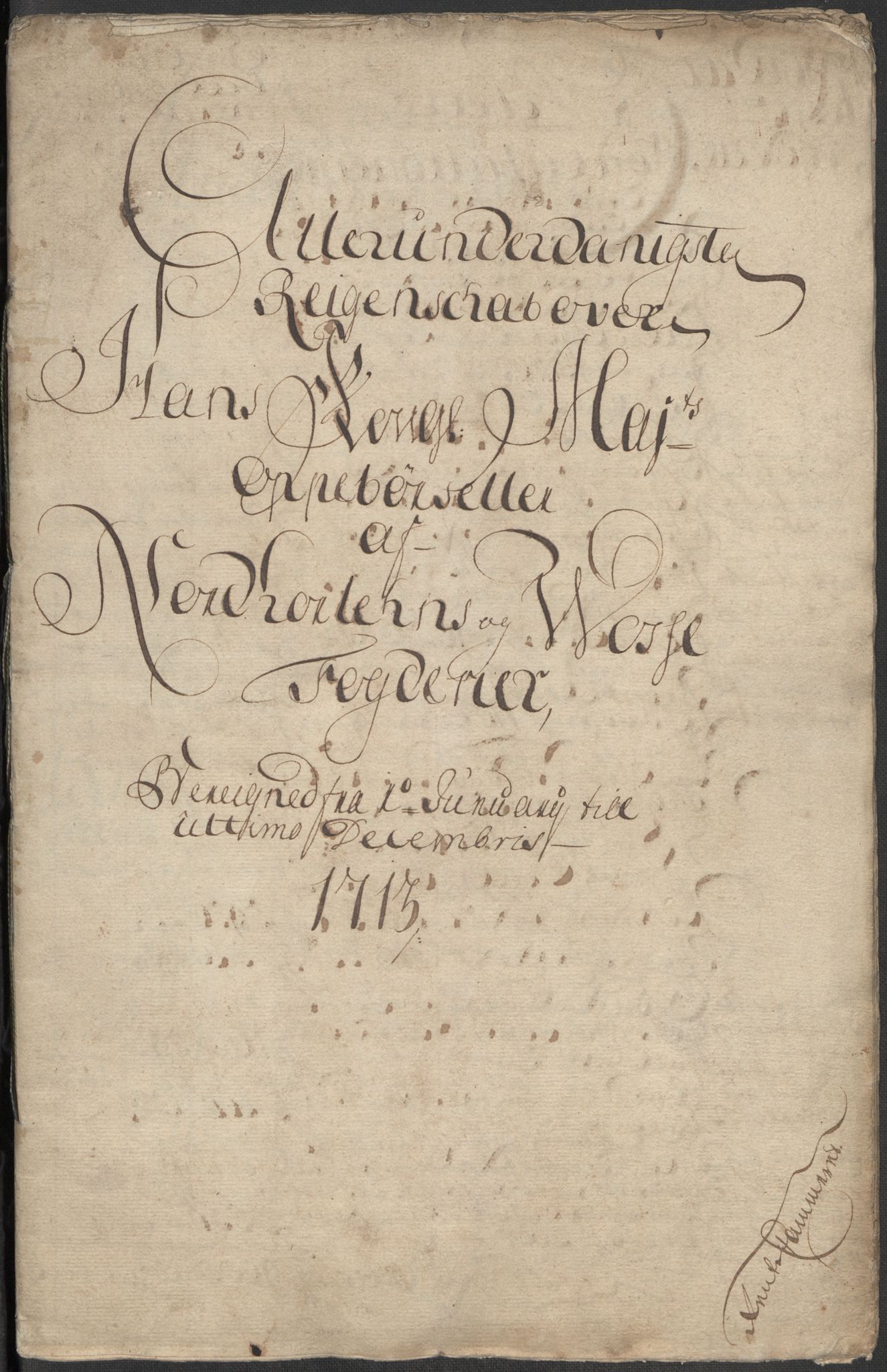 Rentekammeret inntil 1814, Reviderte regnskaper, Fogderegnskap, RA/EA-4092/R51/L3195: Fogderegnskap Nordhordland og Voss, 1713, p. 4