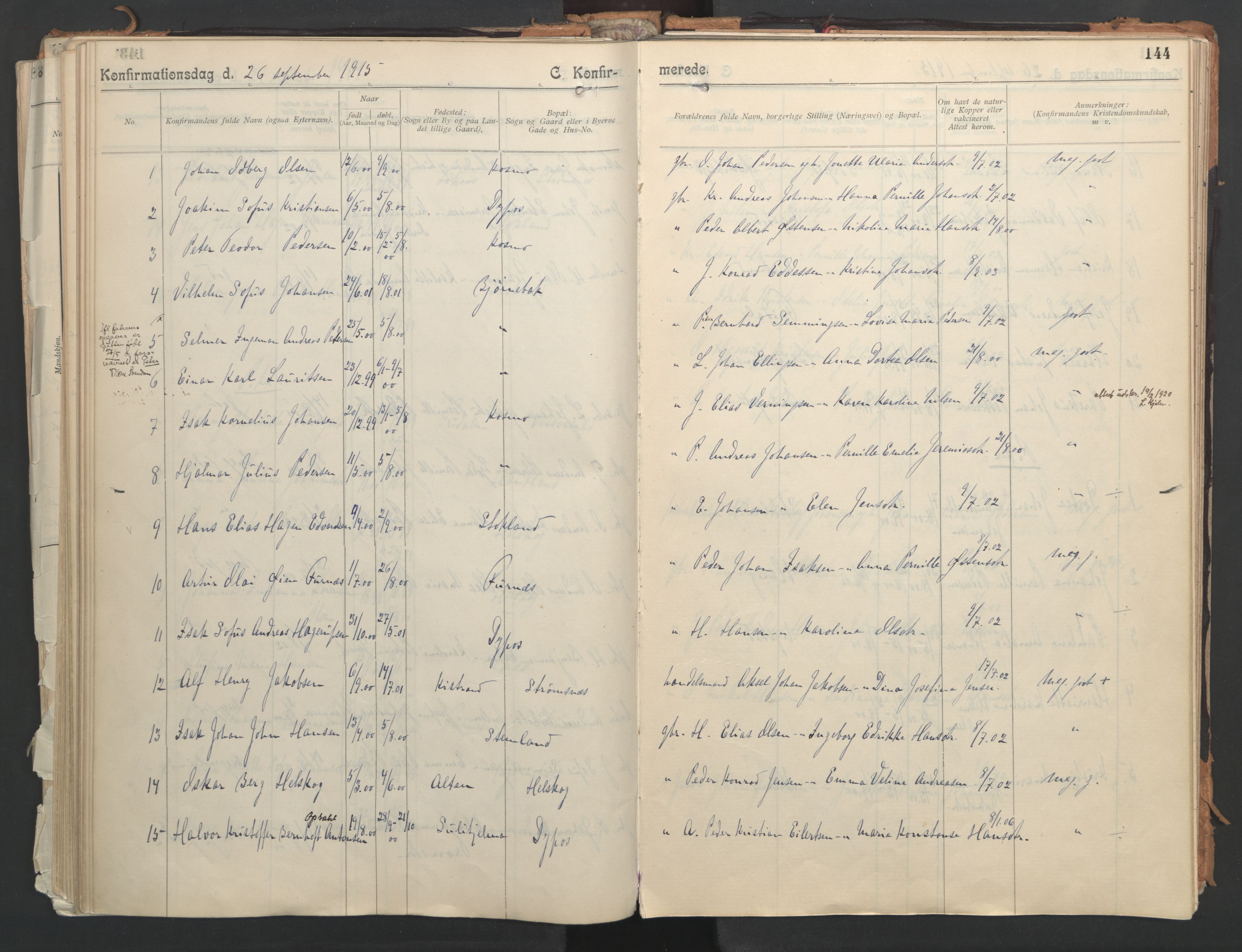 Ministerialprotokoller, klokkerbøker og fødselsregistre - Nordland, AV/SAT-A-1459/851/L0724: Parish register (official) no. 851A01, 1901-1922, p. 144