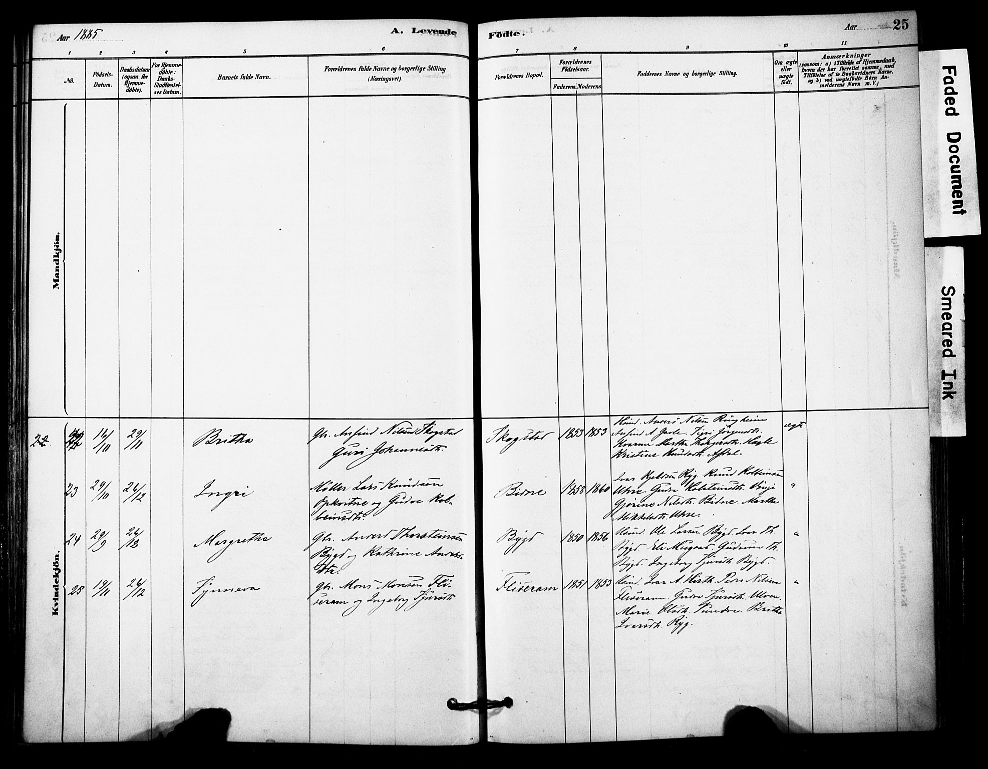 Vossestrand Sokneprestembete, AV/SAB-A-79101/H/Haa: Parish register (official) no. C 1, 1878-1903, p. 25