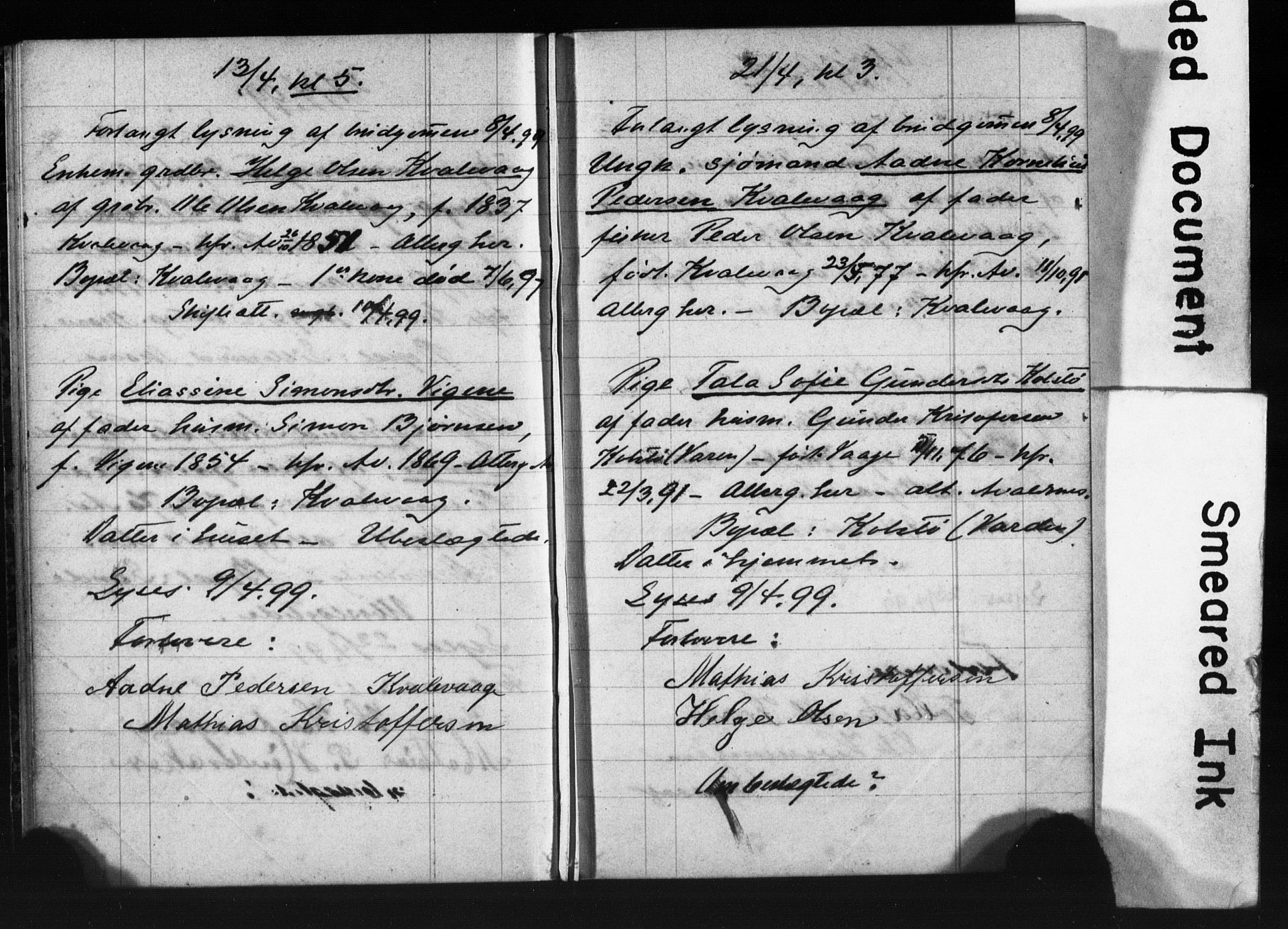 Avaldsnes sokneprestkontor, AV/SAST-A -101851/I/Ie/L0003: Banns register no. IX 3D, 1898-1900