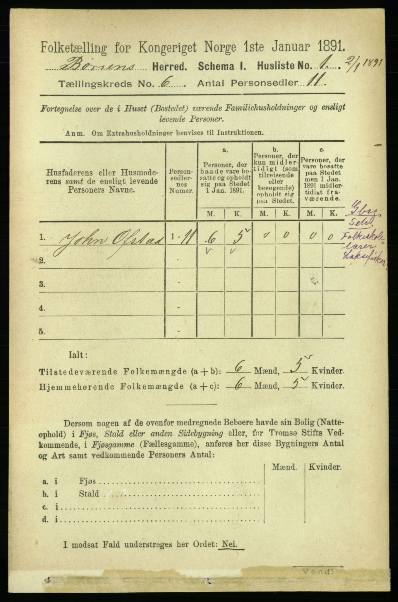 RA, 1891 census for 1658 Børsa, 1891, p. 2311