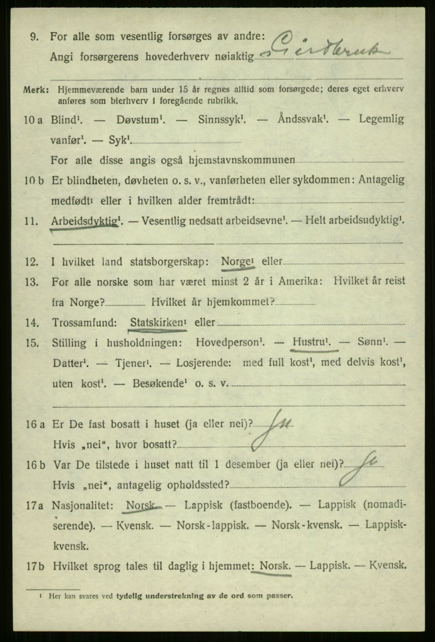 SATØ, 1920 census for Nordreisa, 1920, p. 1954