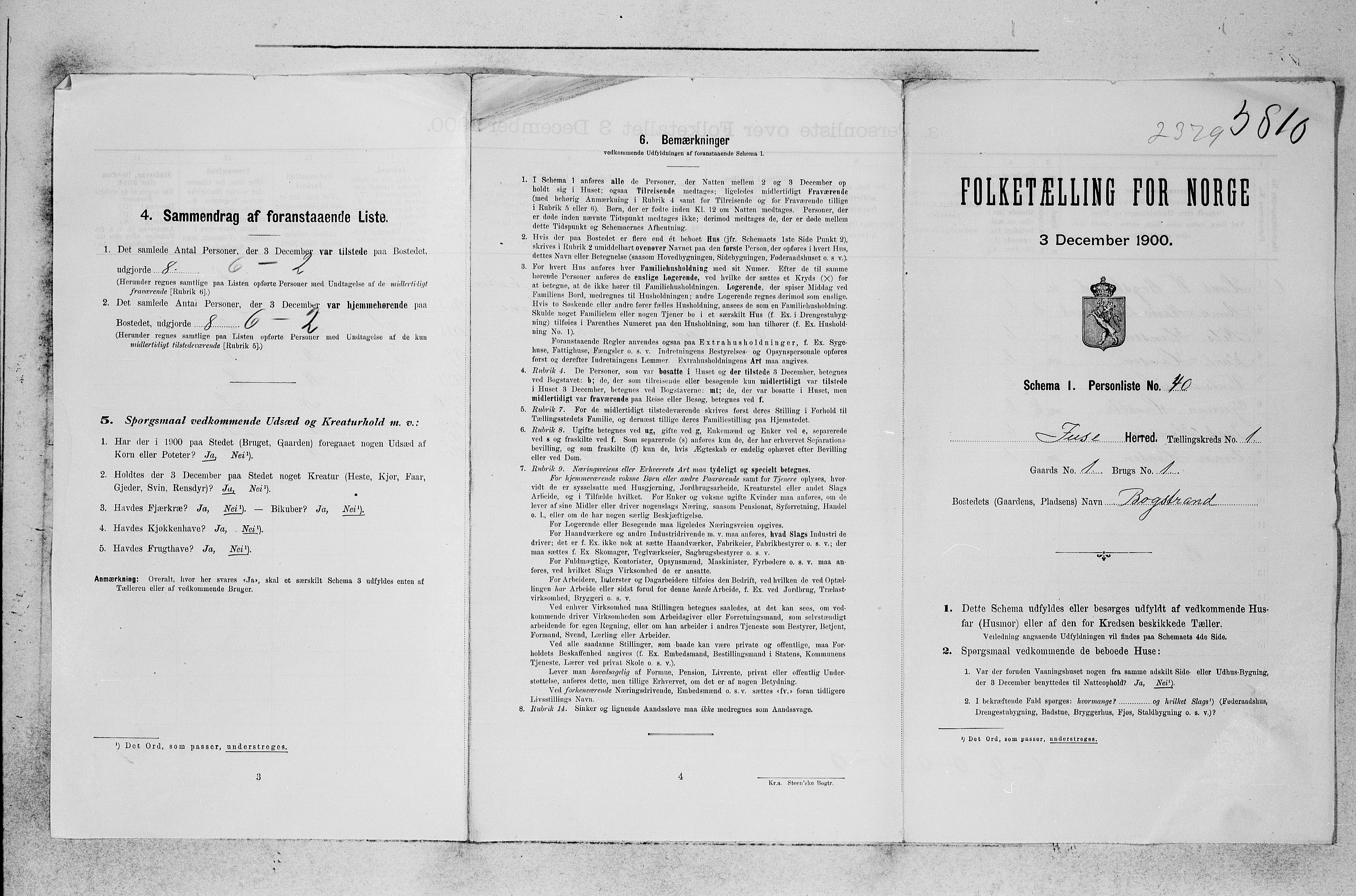 SAB, 1900 census for Fusa, 1900, p. 37