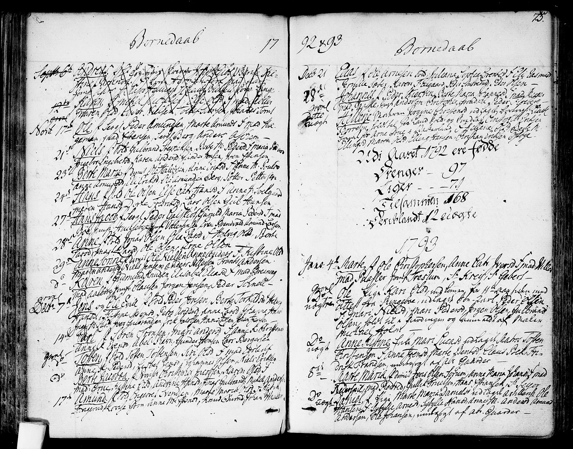 Garnisonsmenigheten Kirkebøker, AV/SAO-A-10846/F/Fa/L0003: Parish register (official) no. 3, 1777-1809, p. 75