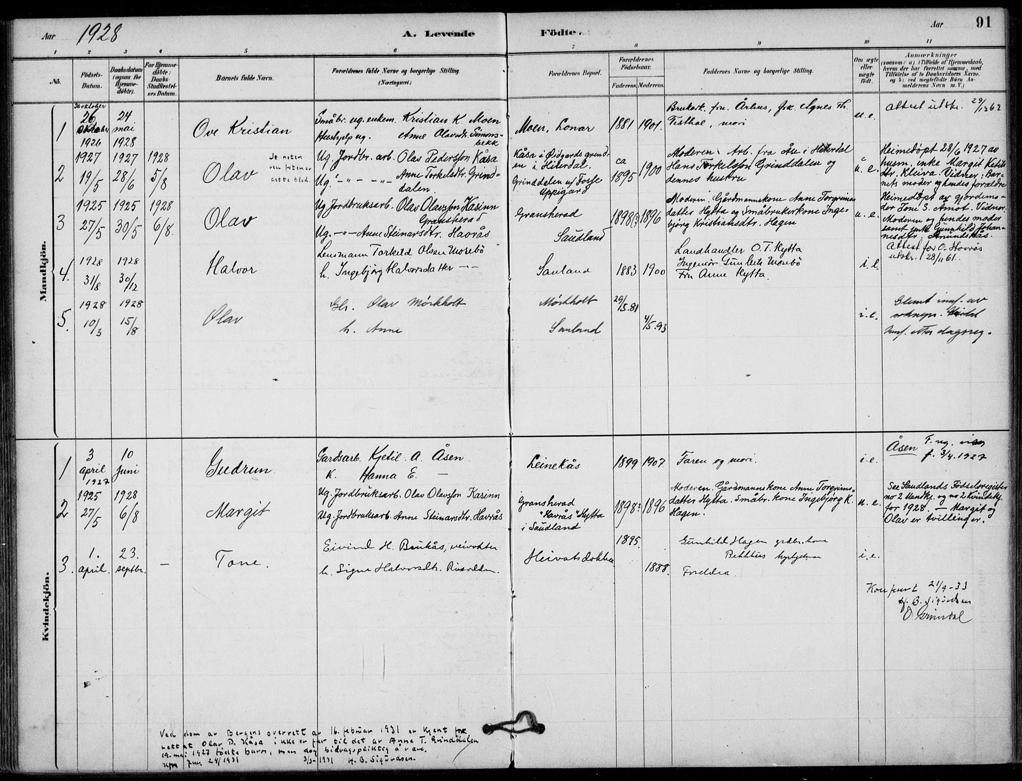 Hjartdal kirkebøker, SAKO/A-270/F/Fb/L0002: Parish register (official) no. II 2, 1880-1932, p. 91