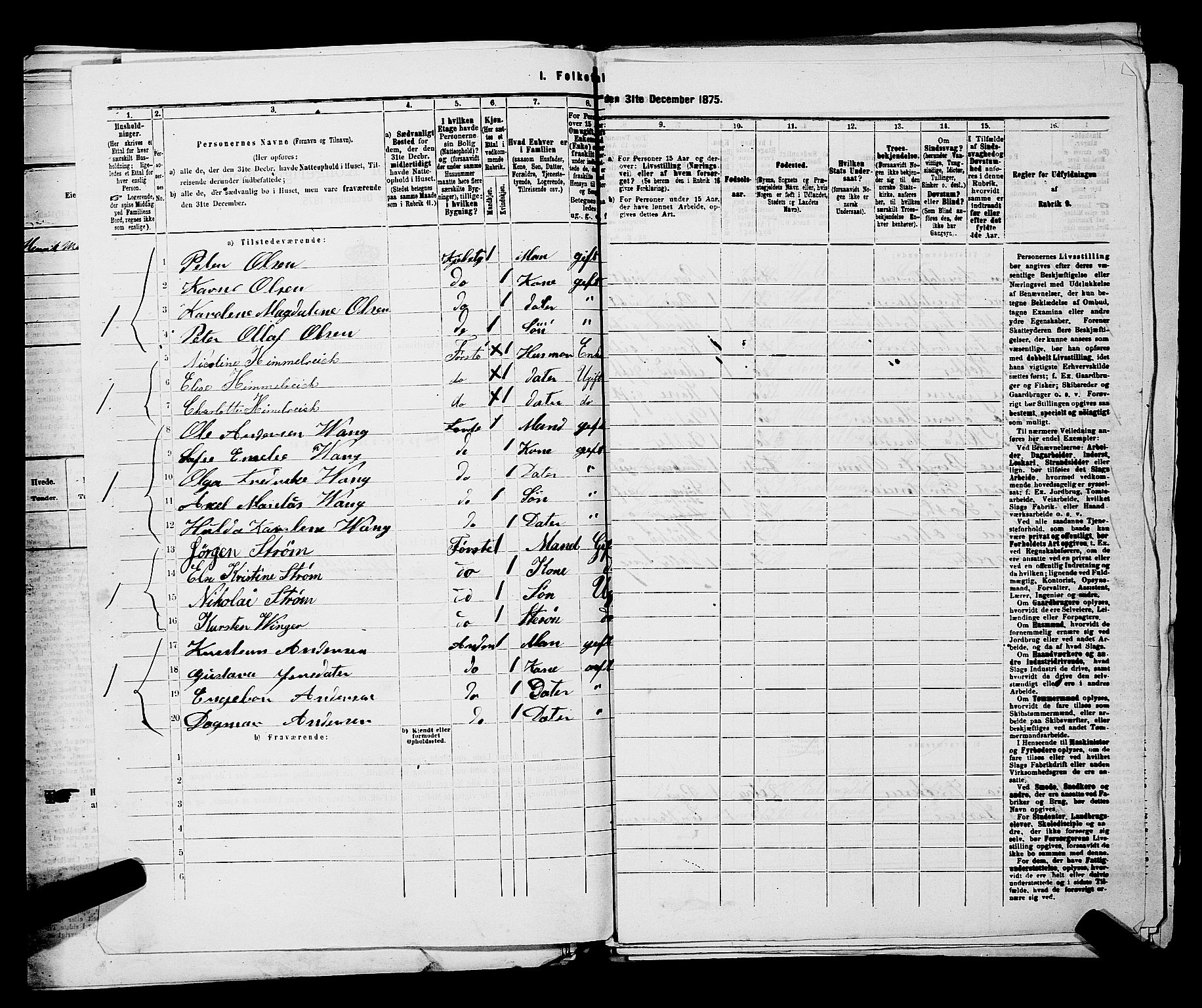 RA, 1875 census for 0301 Kristiania, 1875, p. 5233