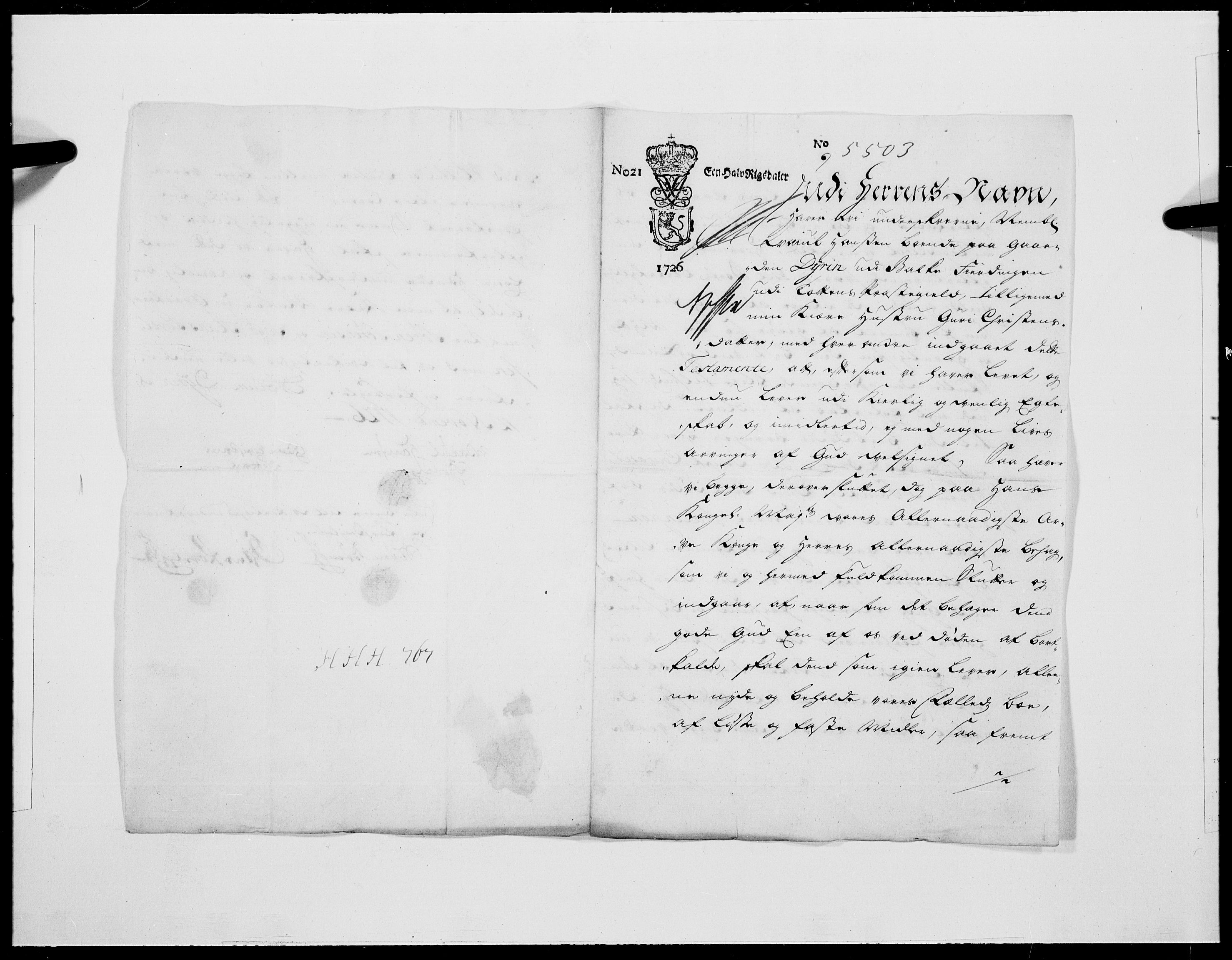 Danske Kanselli 1572-1799, AV/RA-EA-3023/F/Fc/Fcc/Fcca/L0100: Norske innlegg 1572-1799, 1727, p. 6