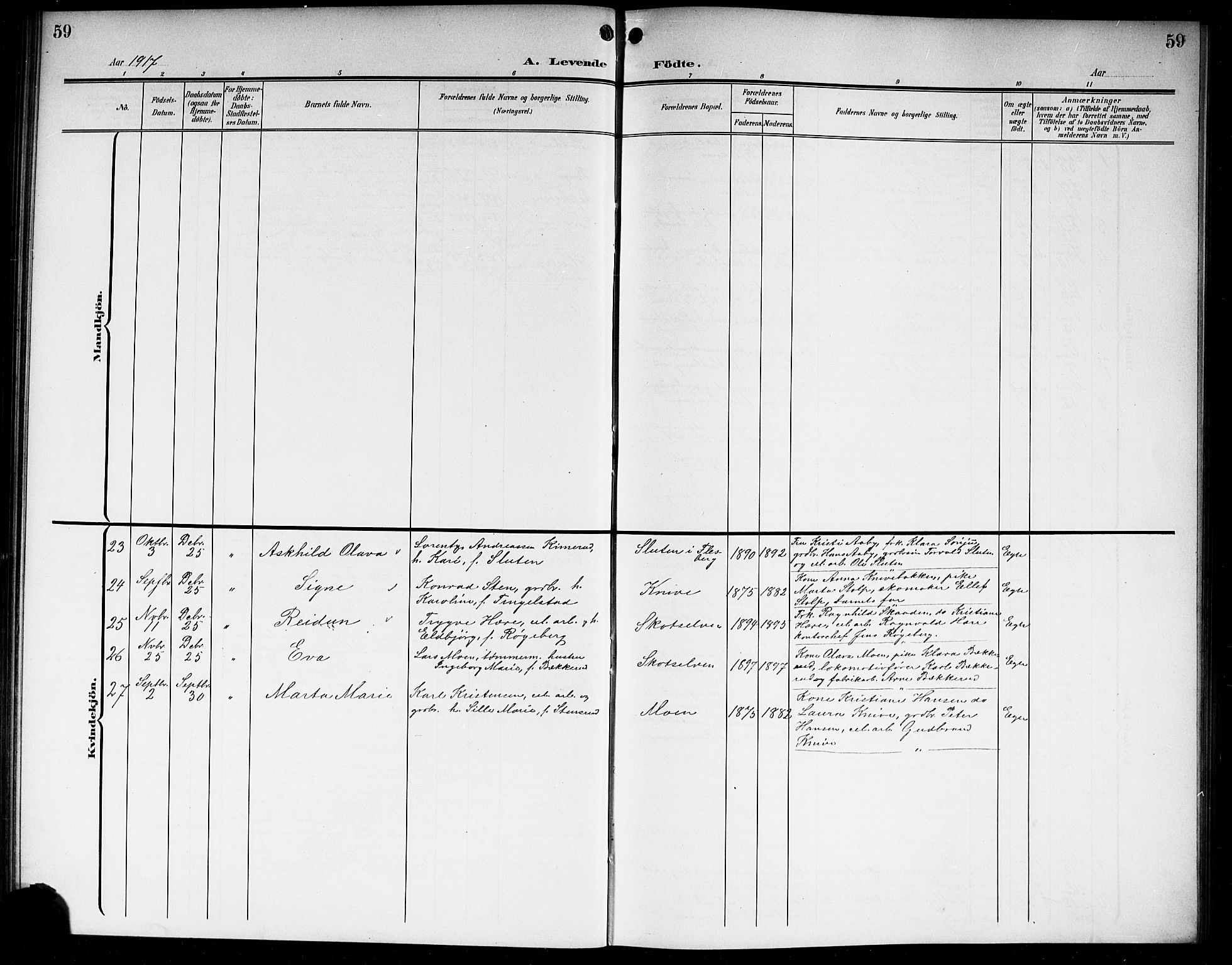 Eiker kirkebøker, AV/SAKO-A-4/G/Gb/L0005: Parish register (copy) no. II 5, 1901-1923, p. 59