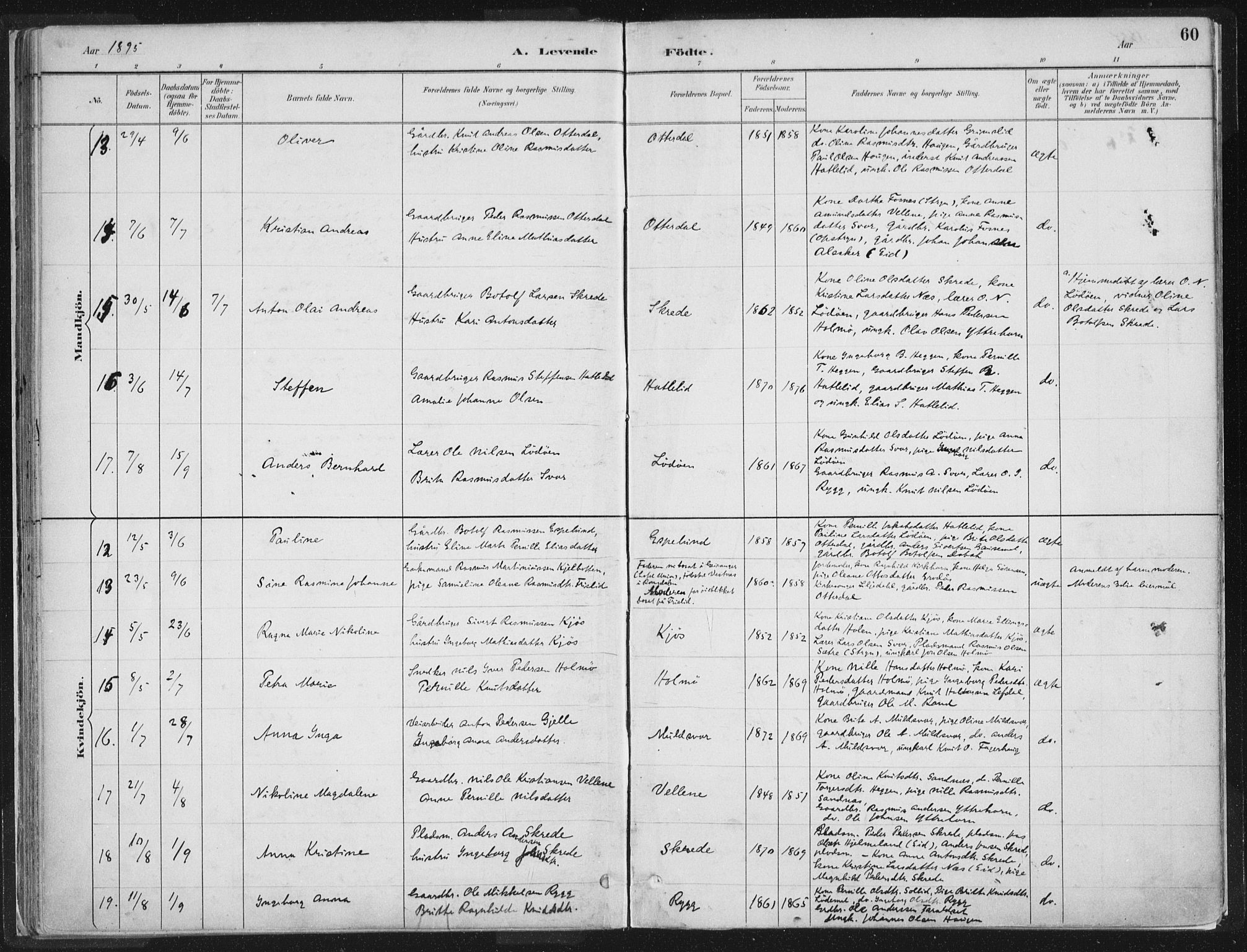 Hornindal sokneprestembete, AV/SAB-A-82401/H/Haa/Haaa/L0003/0001: Parish register (official) no. A 3A, 1887-1917, p. 60