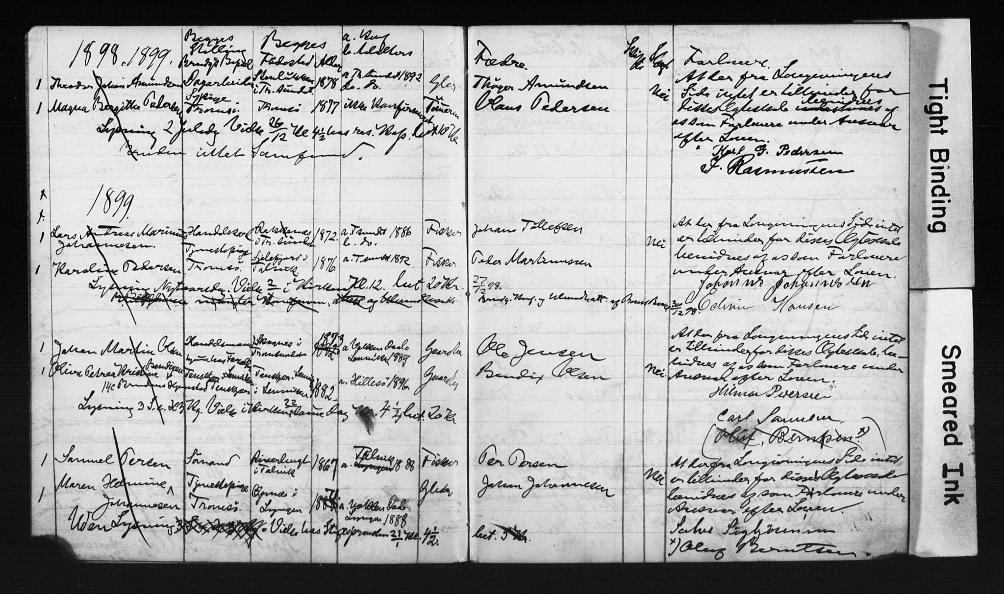 Tromsø sokneprestkontor/stiftsprosti/domprosti, AV/SATØ-S-1343/H/Hc/L0099/0003: Banns register no. 99.3, 1899-1901