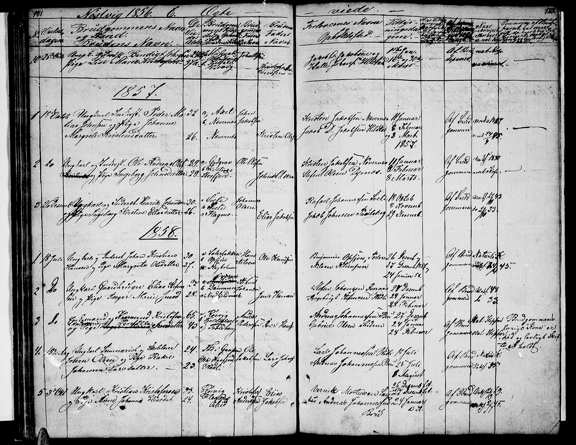 Ministerialprotokoller, klokkerbøker og fødselsregistre - Nordland, AV/SAT-A-1459/814/L0228: Parish register (copy) no. 814C01, 1838-1858, p. 181-182