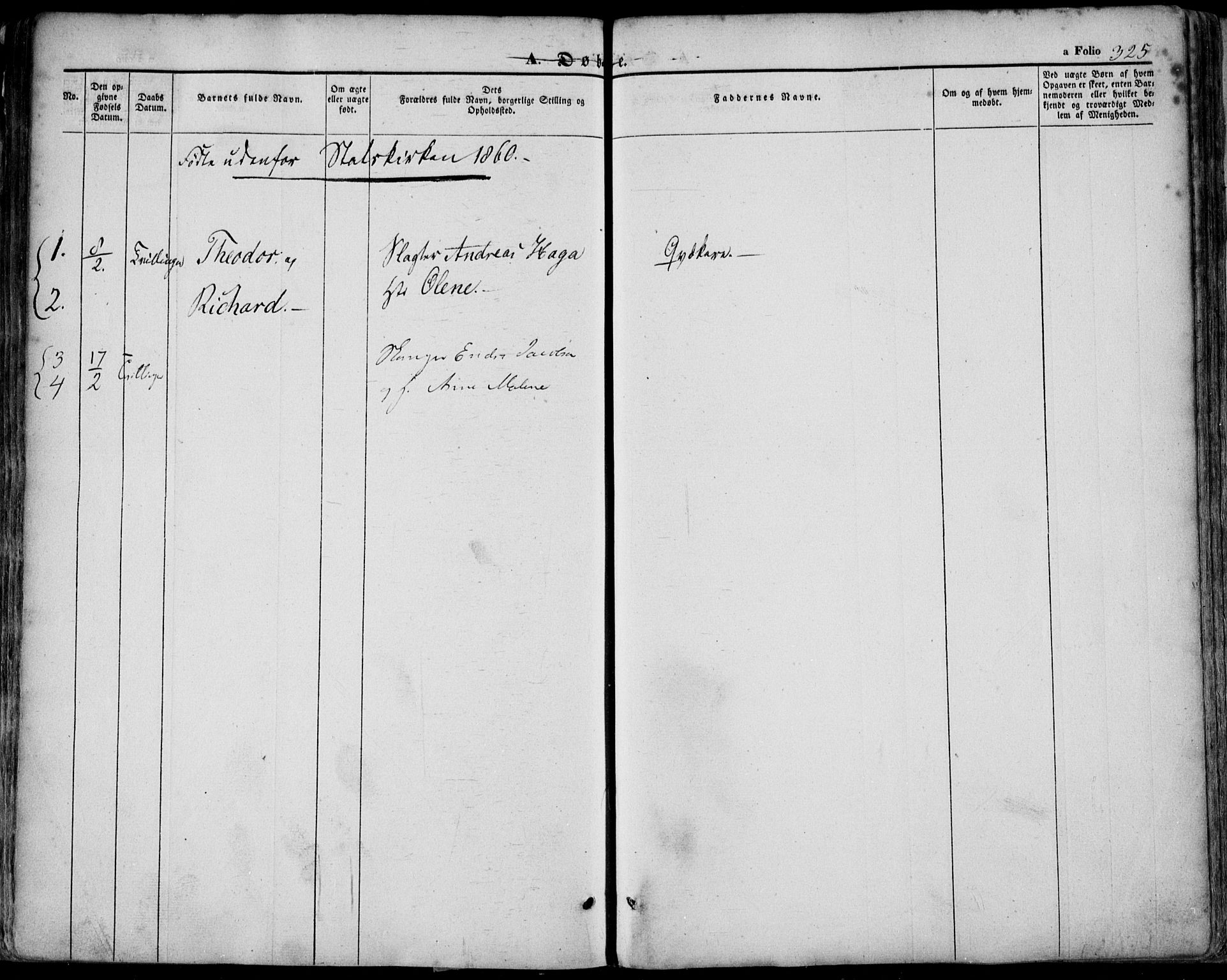 Domkirken sokneprestkontor, AV/SAST-A-101812/001/30/30BA/L0016: Parish register (official) no. A 15, 1844-1854, p. 325