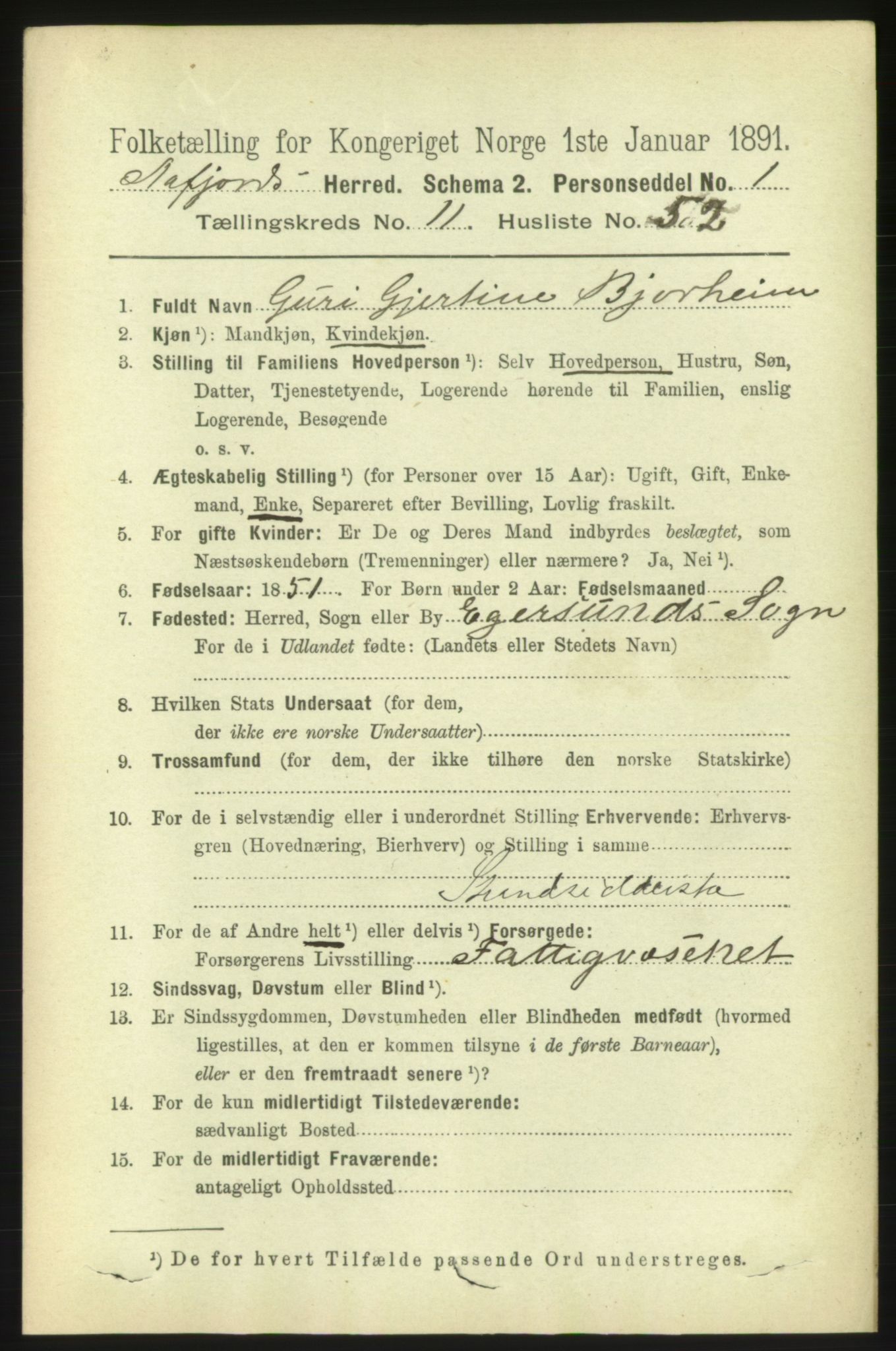 RA, 1891 census for 1630 Åfjord, 1891, p. 3671