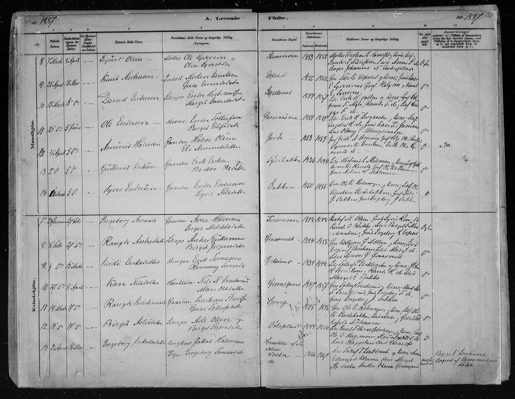 Nes kirkebøker, AV/SAKO-A-236/F/Fa/L0011: Parish register (official) no. 11, 1881-1912, p. 38