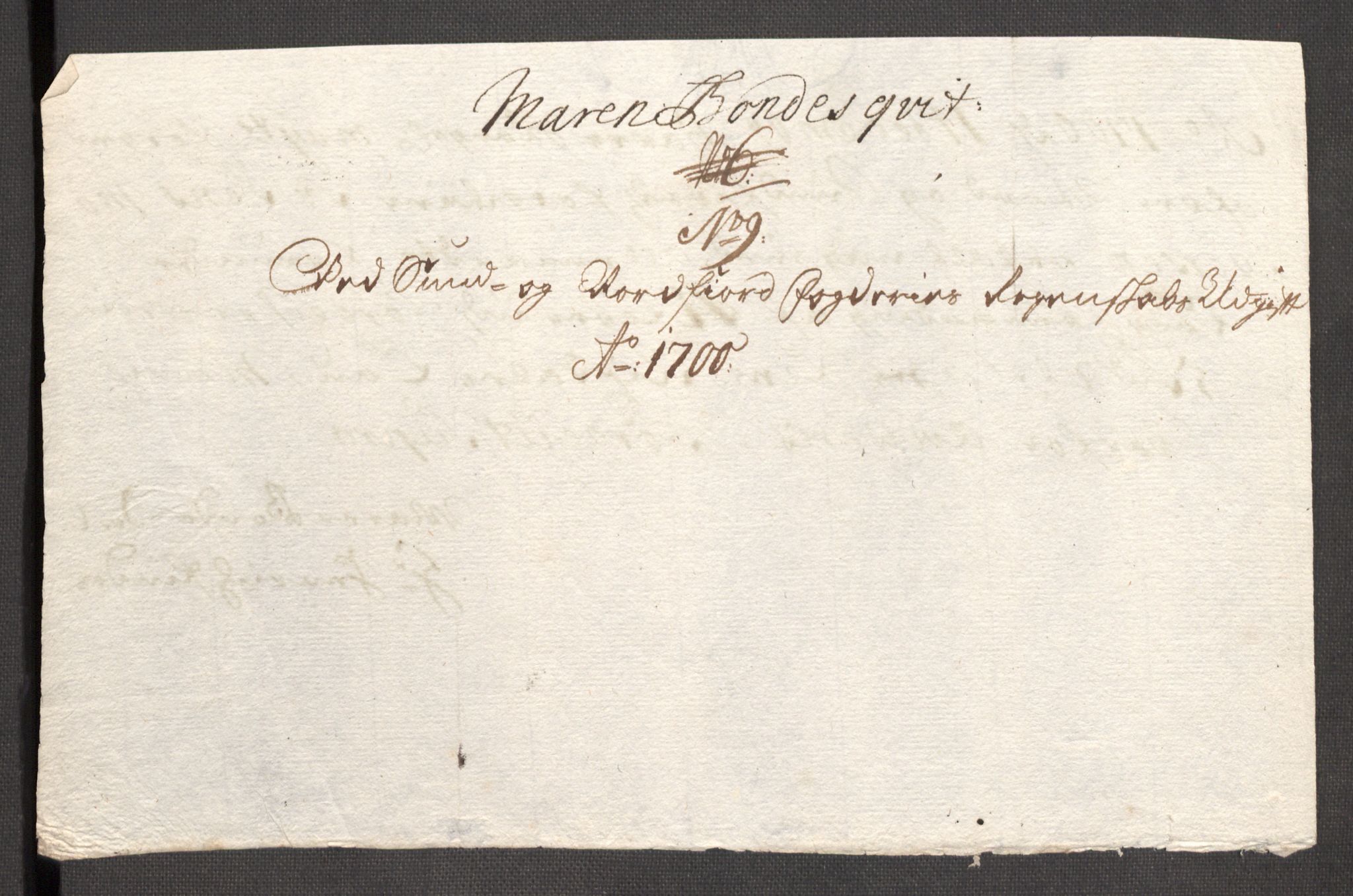 Rentekammeret inntil 1814, Reviderte regnskaper, Fogderegnskap, RA/EA-4092/R53/L3425: Fogderegnskap Sunn- og Nordfjord, 1700-1701, p. 219