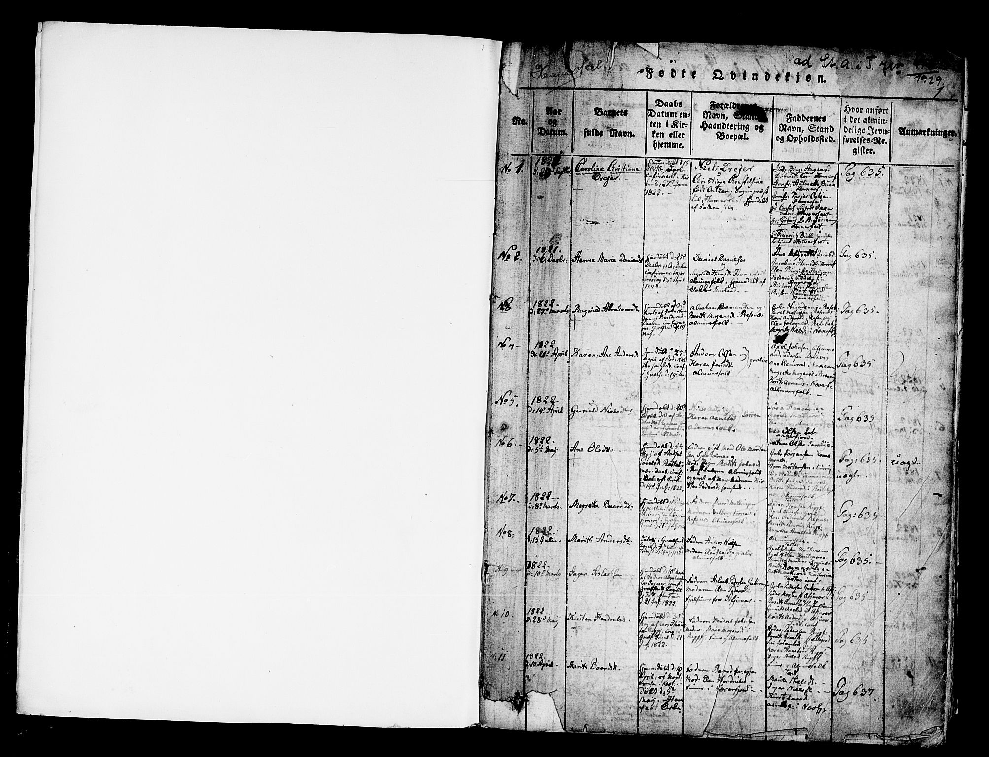 Hammerfest sokneprestkontor, AV/SATØ-S-1347/H/Ha/L0003.kirke: Parish register (official) no. 3, 1821-1842, p. 1