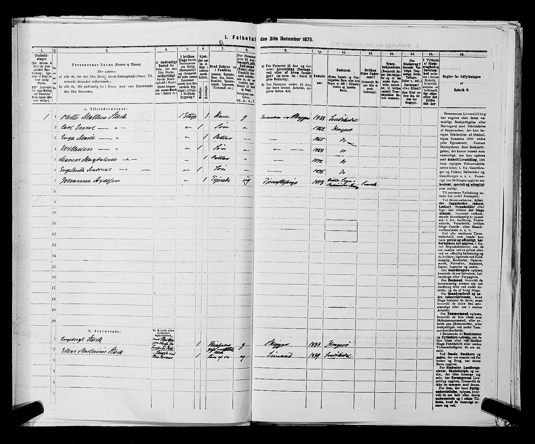 SAKO, 1875 census for 0801P Kragerø, 1875, p. 1059