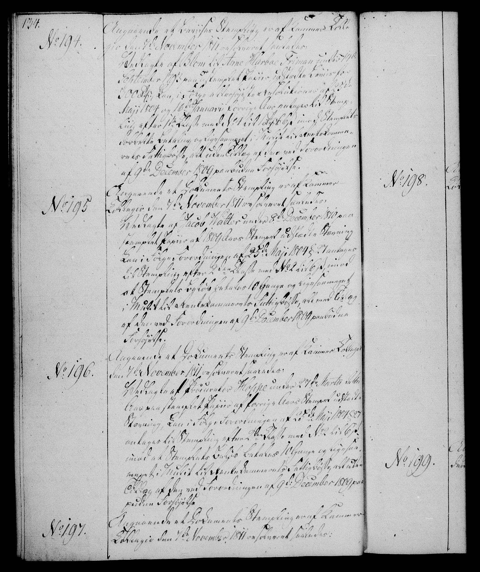 Rentekammeret, Kammerkanselliet, AV/RA-EA-3111/G/Gg/Gga/L0020: Norsk ekspedisjonsprotokoll med register (merket RK 53.20), 1811-1814, p. 134