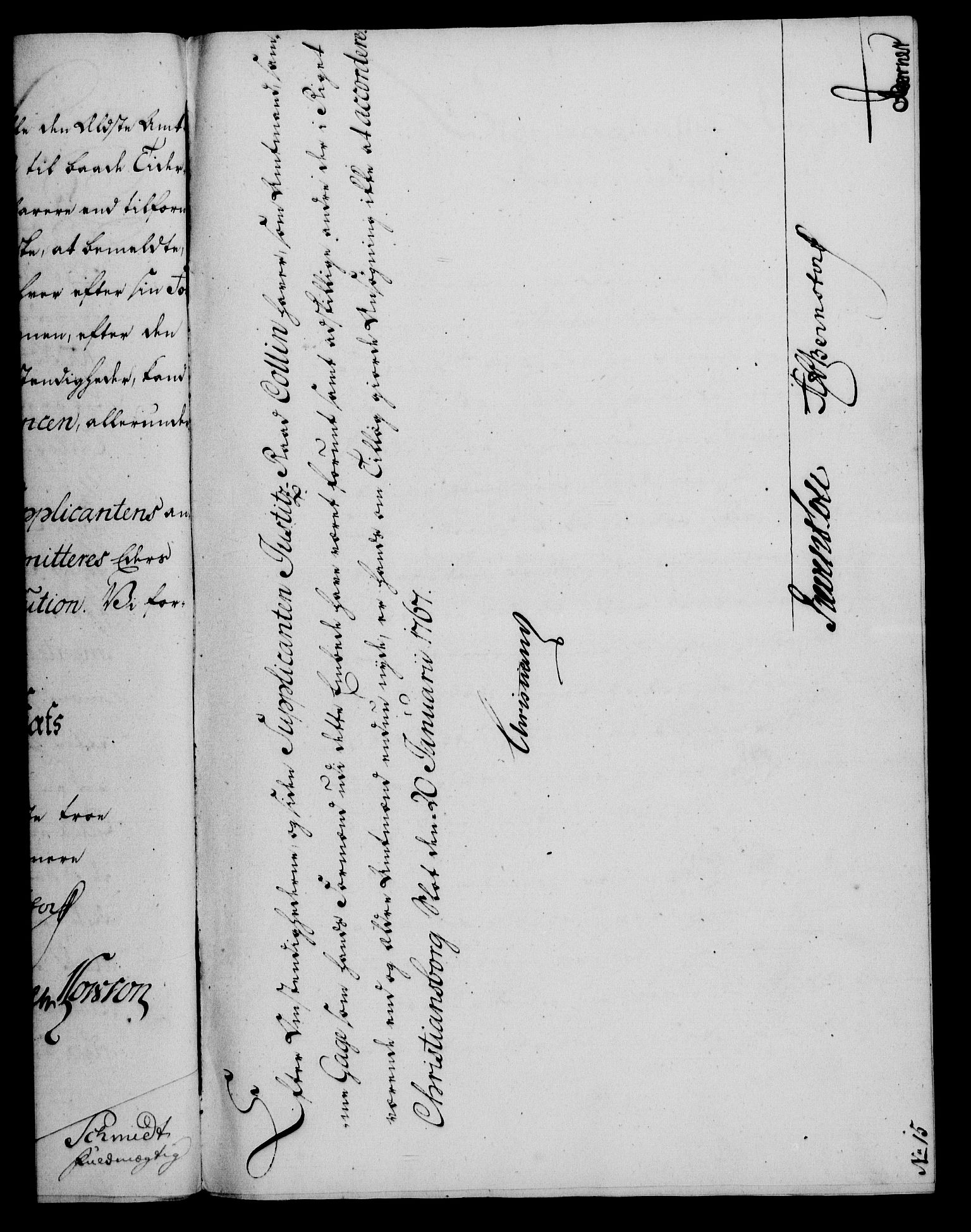 Rentekammeret, Kammerkanselliet, AV/RA-EA-3111/G/Gf/Gfa/L0049: Norsk relasjons- og resolusjonsprotokoll (merket RK 52.49), 1767, p. 46