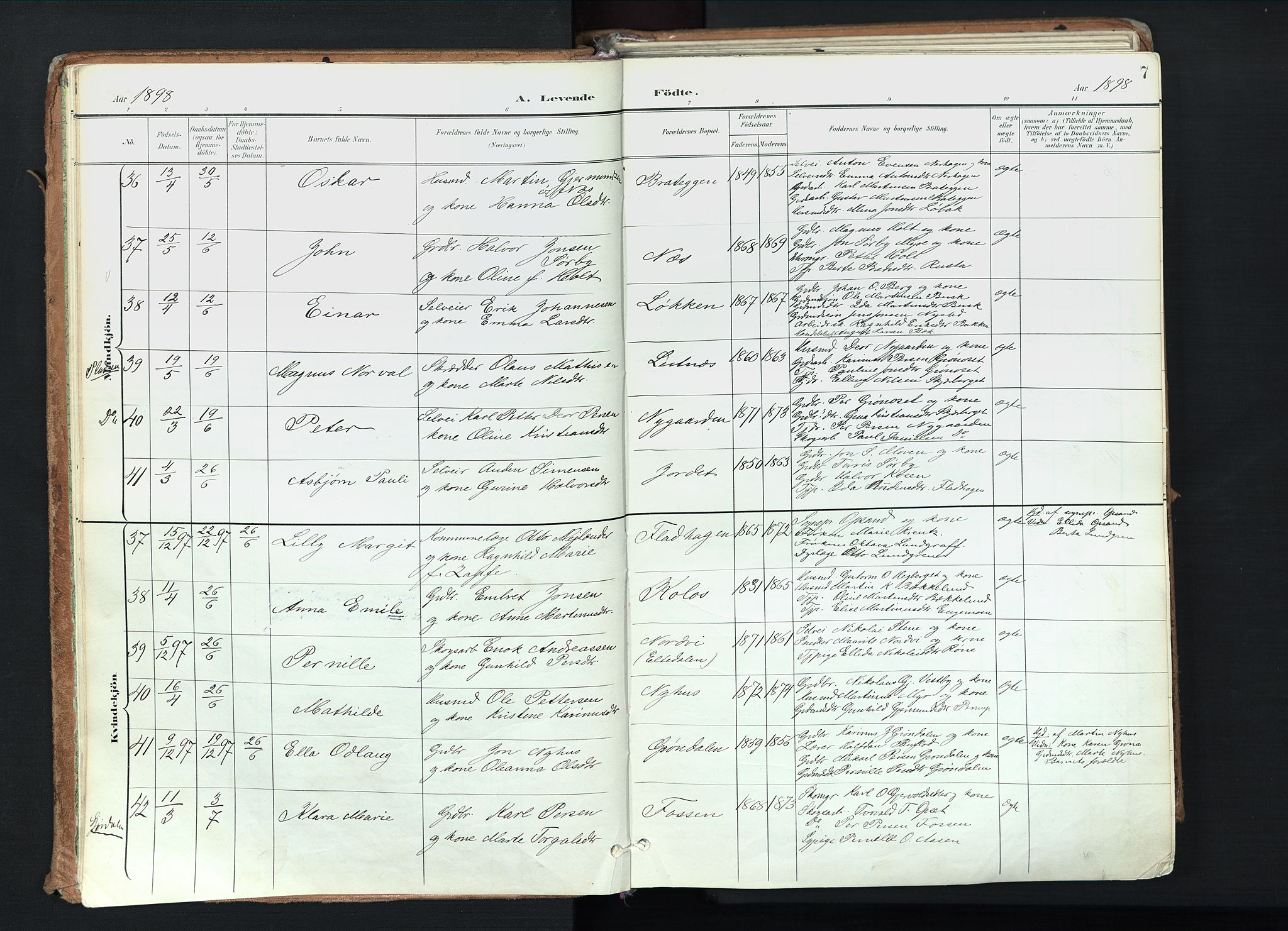 Trysil prestekontor, AV/SAH-PREST-046/H/Ha/Haa/L0012: Parish register (official) no. 12, 1898-1917, p. 7