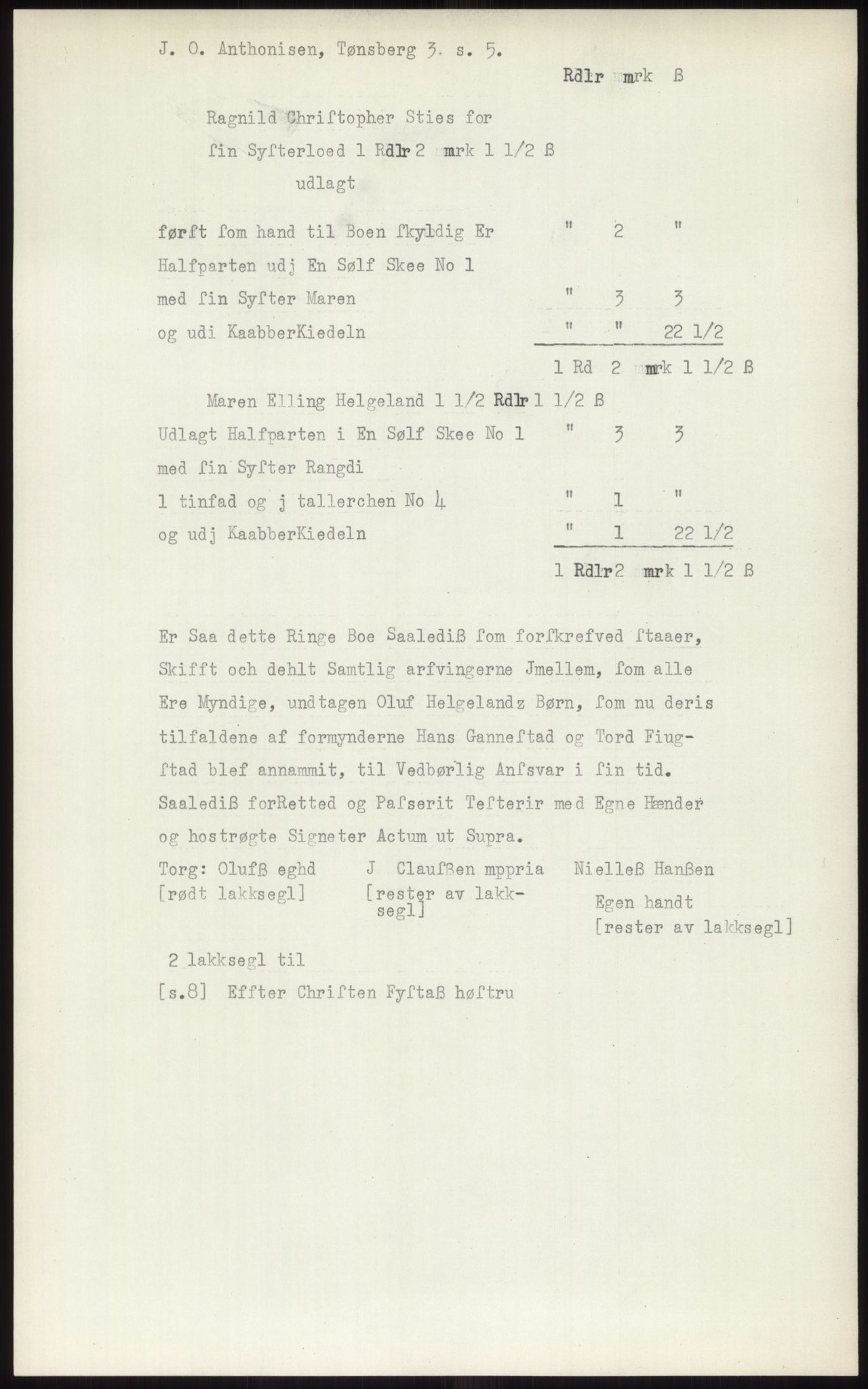 Samlinger til kildeutgivelse, Diplomavskriftsamlingen, AV/RA-EA-4053/H/Ha, p. 459