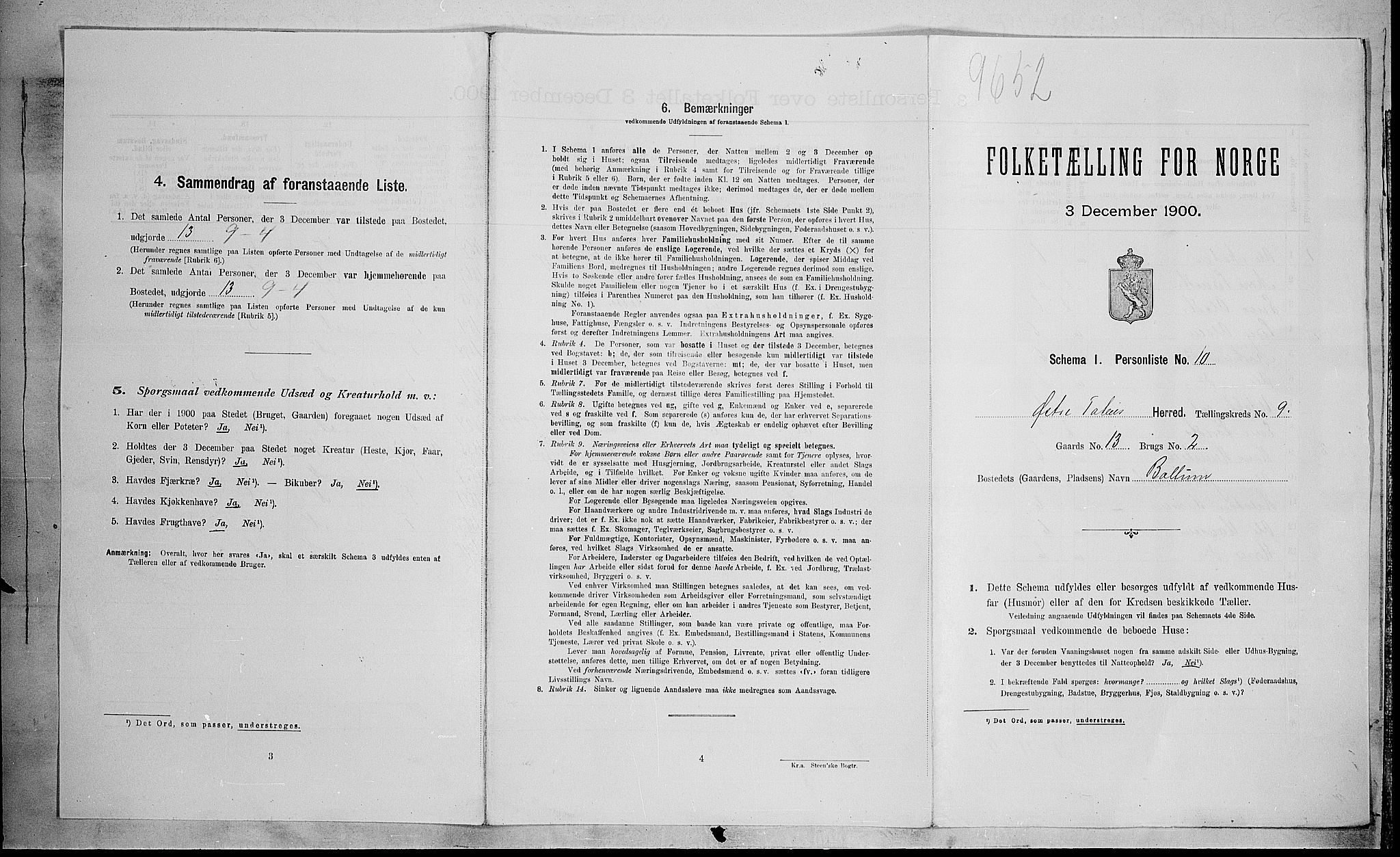 SAH, 1900 census for Østre Toten, 1900, p. 2514