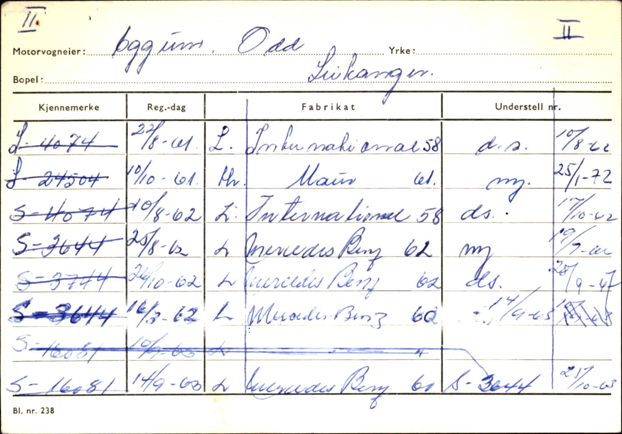 Statens vegvesen, Sogn og Fjordane vegkontor, SAB/A-5301/4/F/L0126: Eigarregister Fjaler M-Å. Leikanger A-Å, 1945-1975, p. 1031