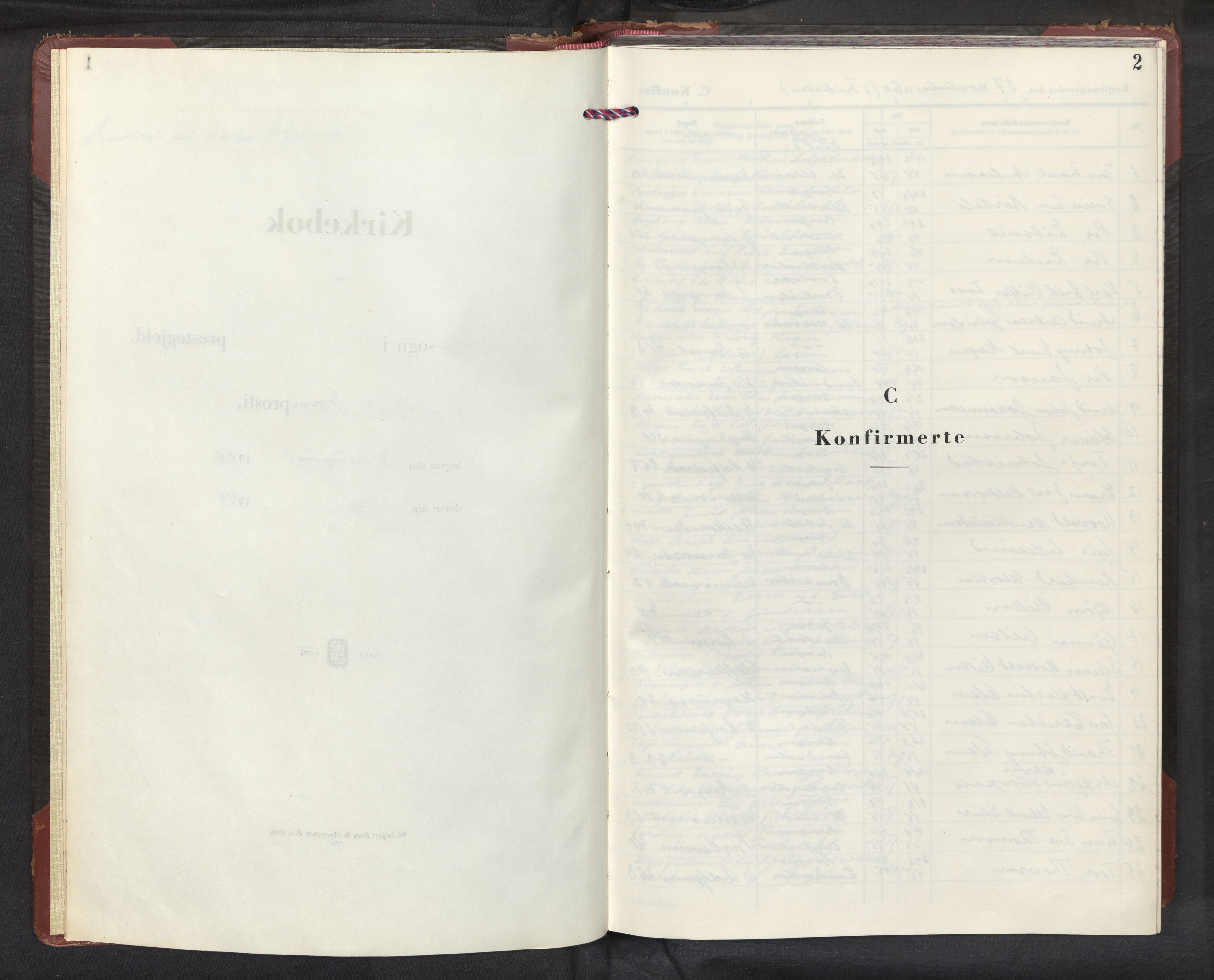 Slettebakken Sokneprestembete, AV/SAB-A-77901/H/Haa: Parish register (official) no. B 1, 1960-1999, p. 1b-2a