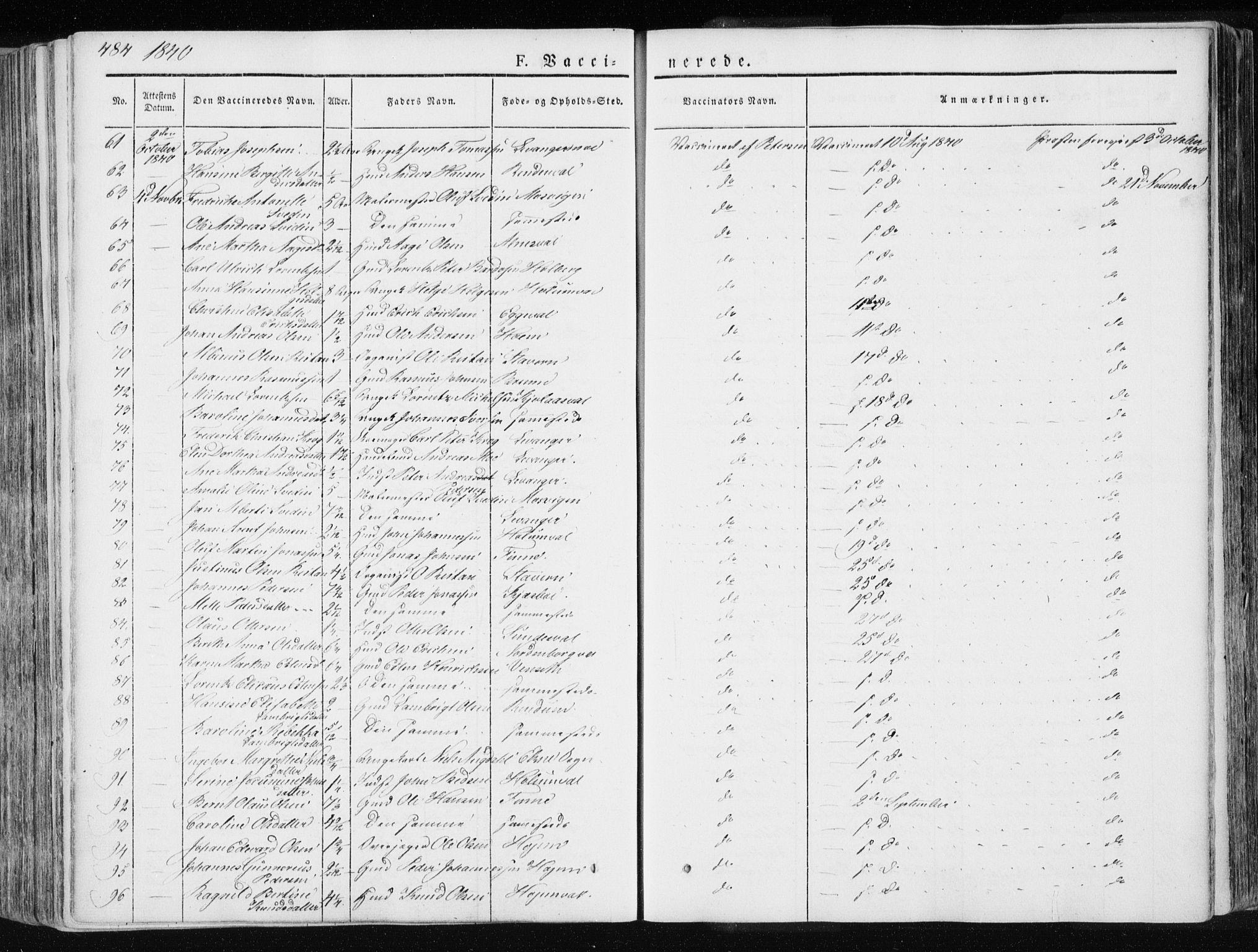 Ministerialprotokoller, klokkerbøker og fødselsregistre - Nord-Trøndelag, AV/SAT-A-1458/717/L0154: Parish register (official) no. 717A06 /1, 1836-1849, p. 484