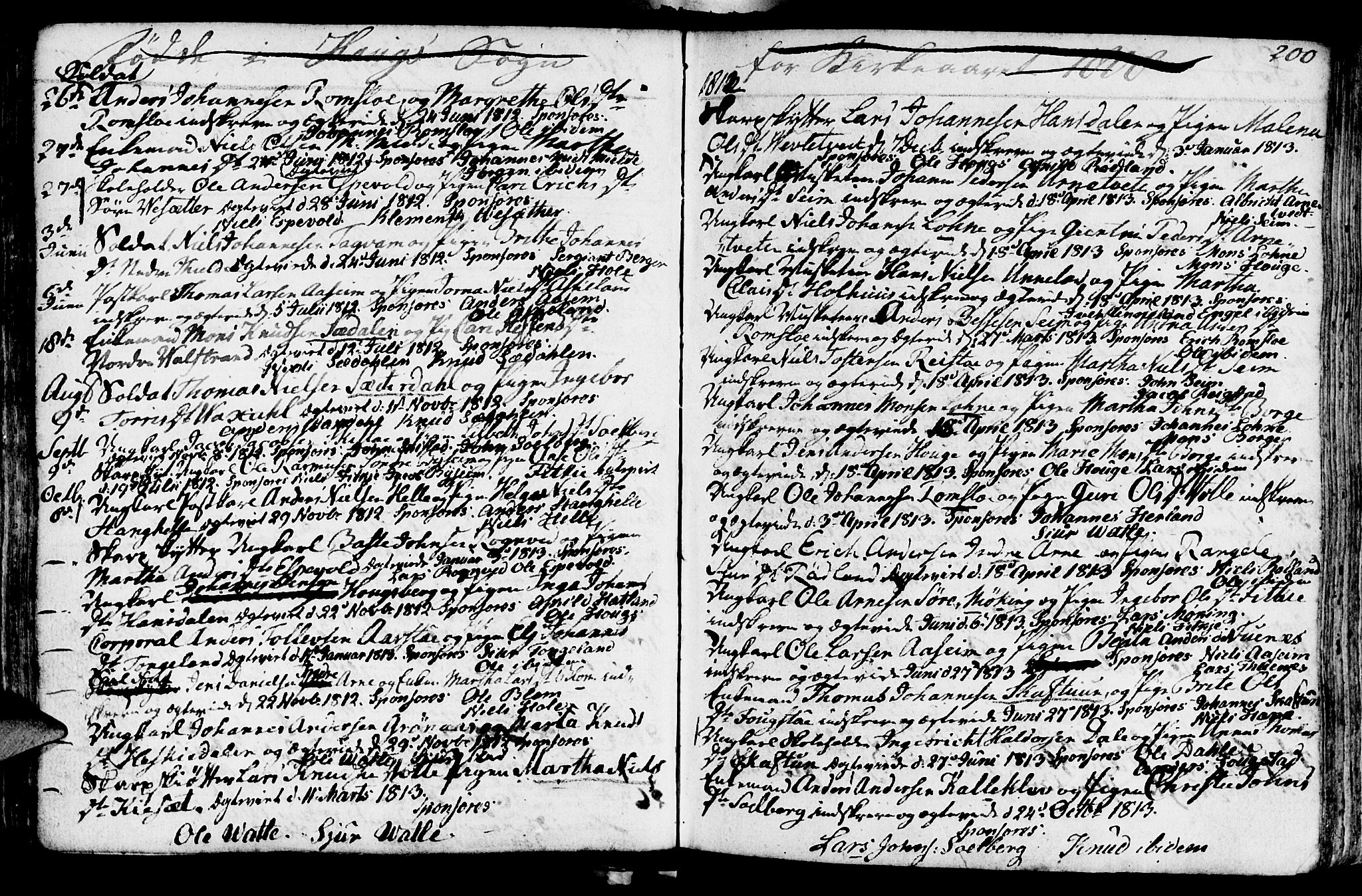 Haus sokneprestembete, AV/SAB-A-75601/H/Haa: Parish register (official) no. A 11, 1796-1816, p. 200