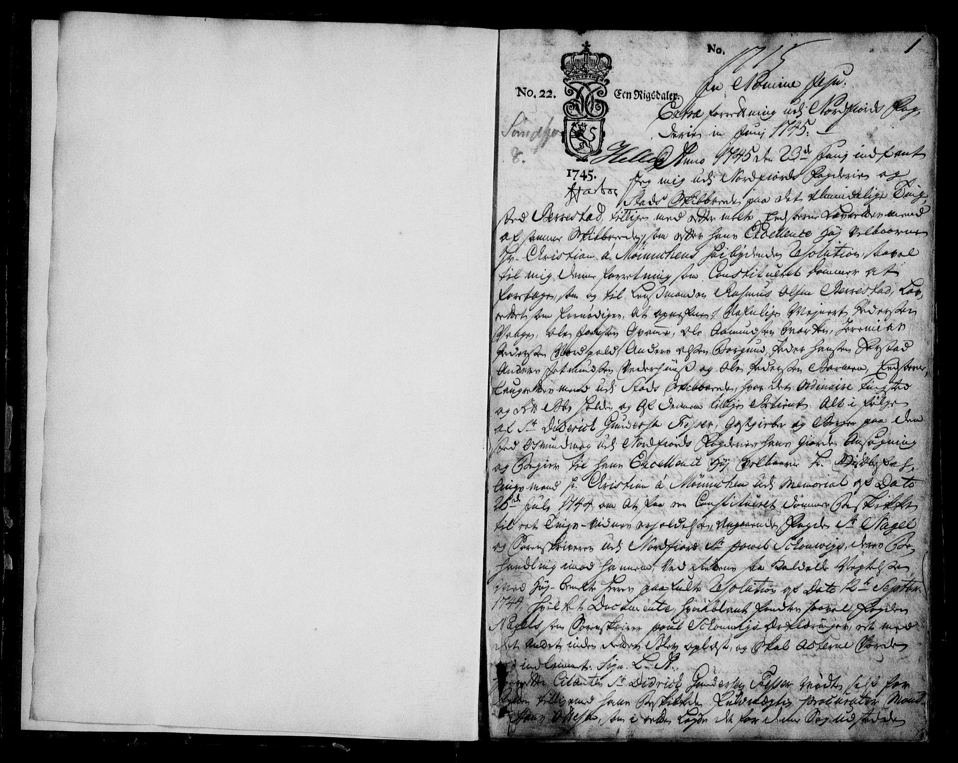 Sunnfjord tingrett, AV/SAB-A-3201/1/F/Fa/Faa/L0013: Tingbok, 1745-1748, p. 0b-1a