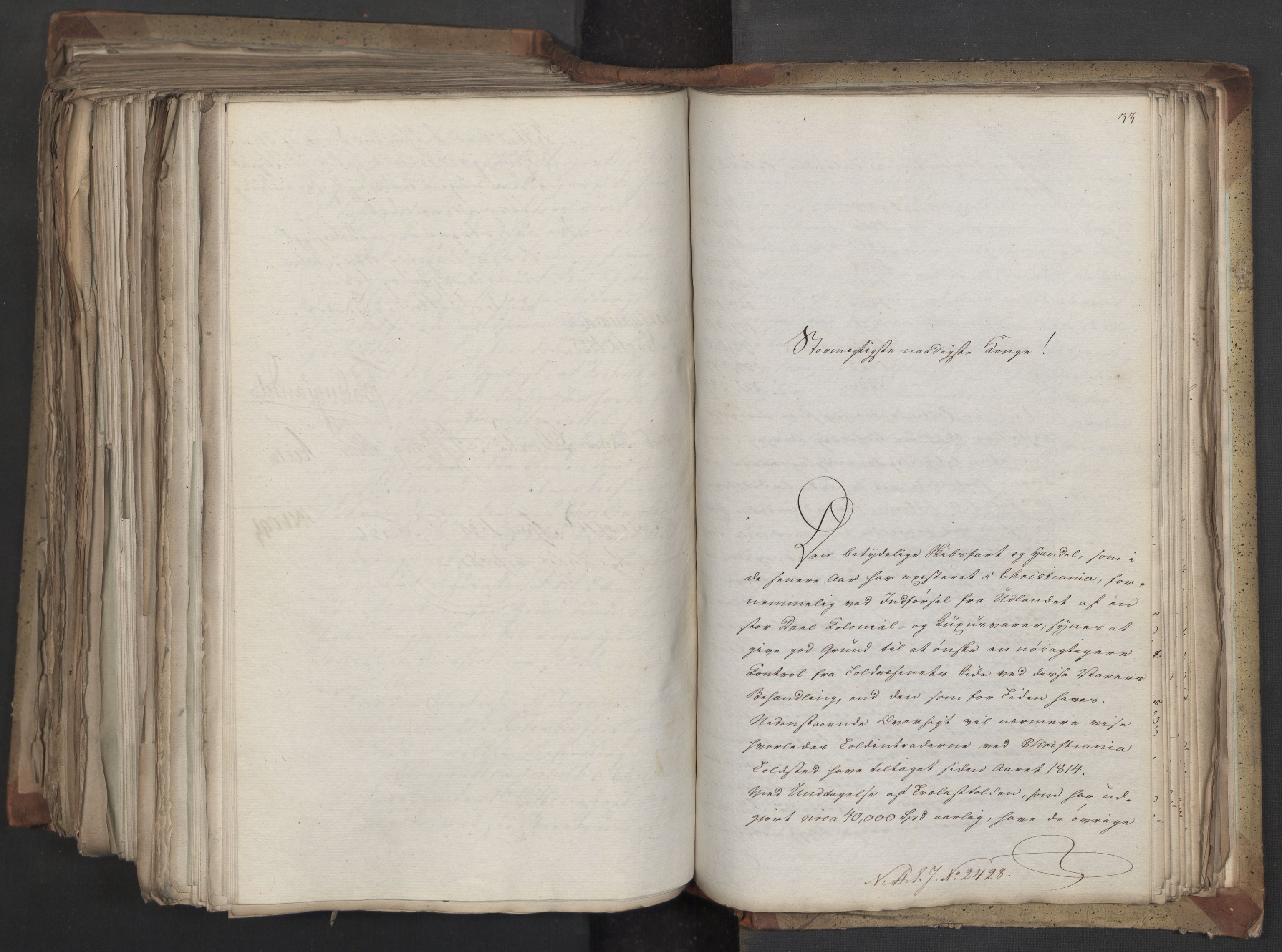 Statsrådsavdelingen i Stockholm, AV/RA-S-1003/D/Da/L0041: Regjeringsinnstillinger nr. 2204-2466, 1825, p. 607
