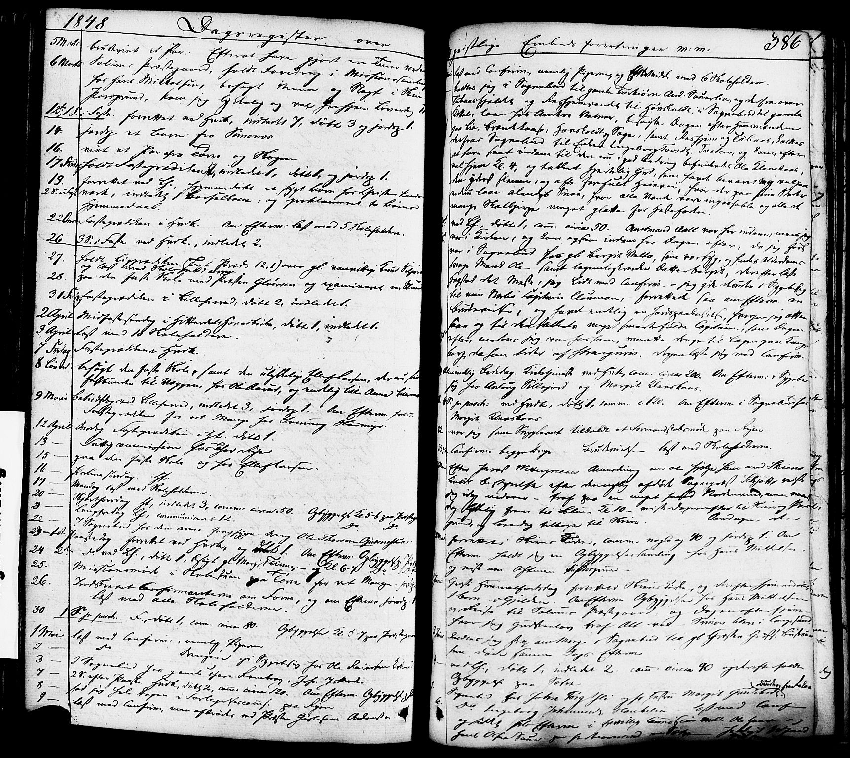 Heddal kirkebøker, AV/SAKO-A-268/F/Fa/L0006: Parish register (official) no. I 6, 1837-1854, p. 386