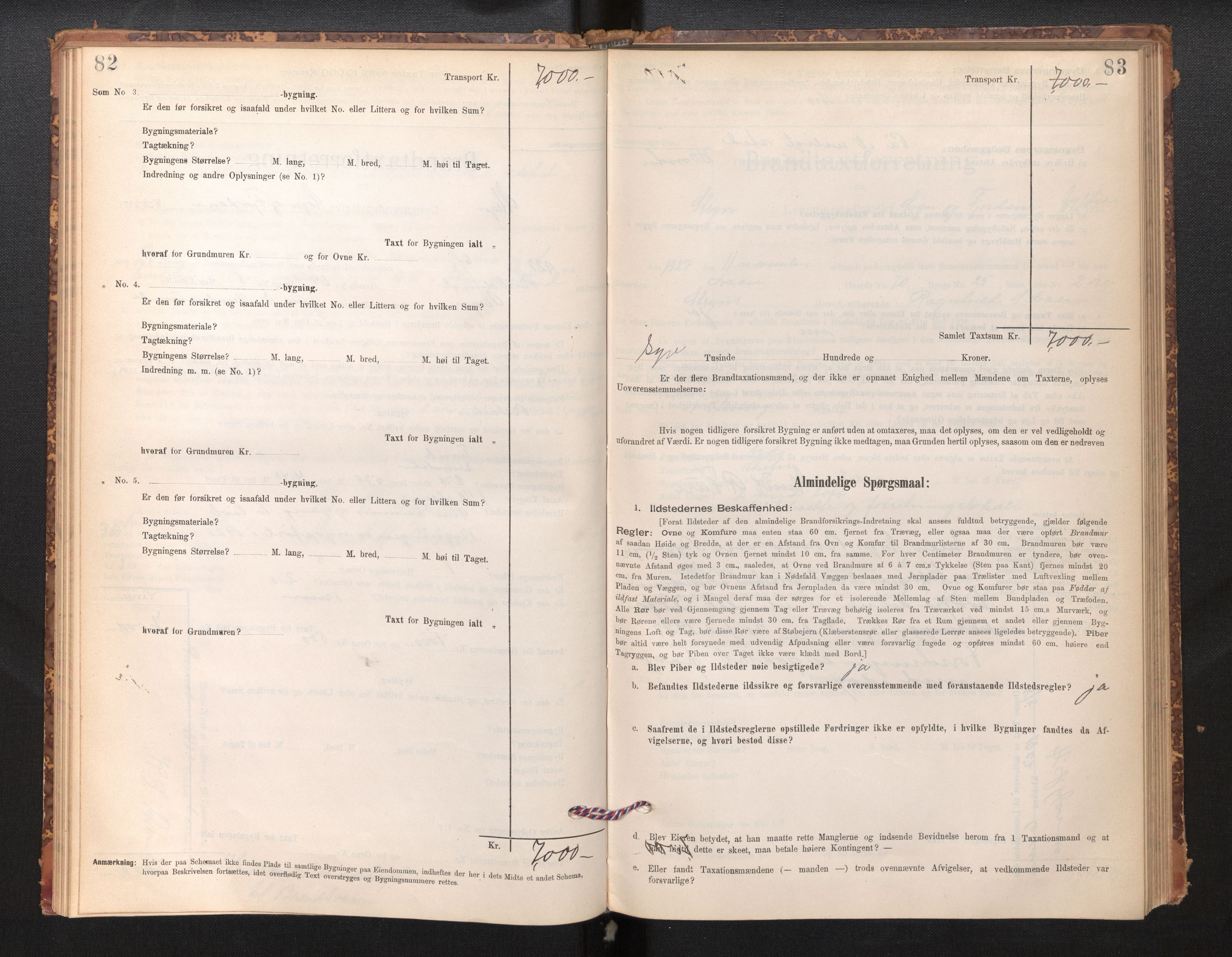 Lensmannen i Stryn og Innvik, SAB/A-30201/0012/L0002: Branntakstprotokoll, skjematakst, 1894-1942, p. 82-83