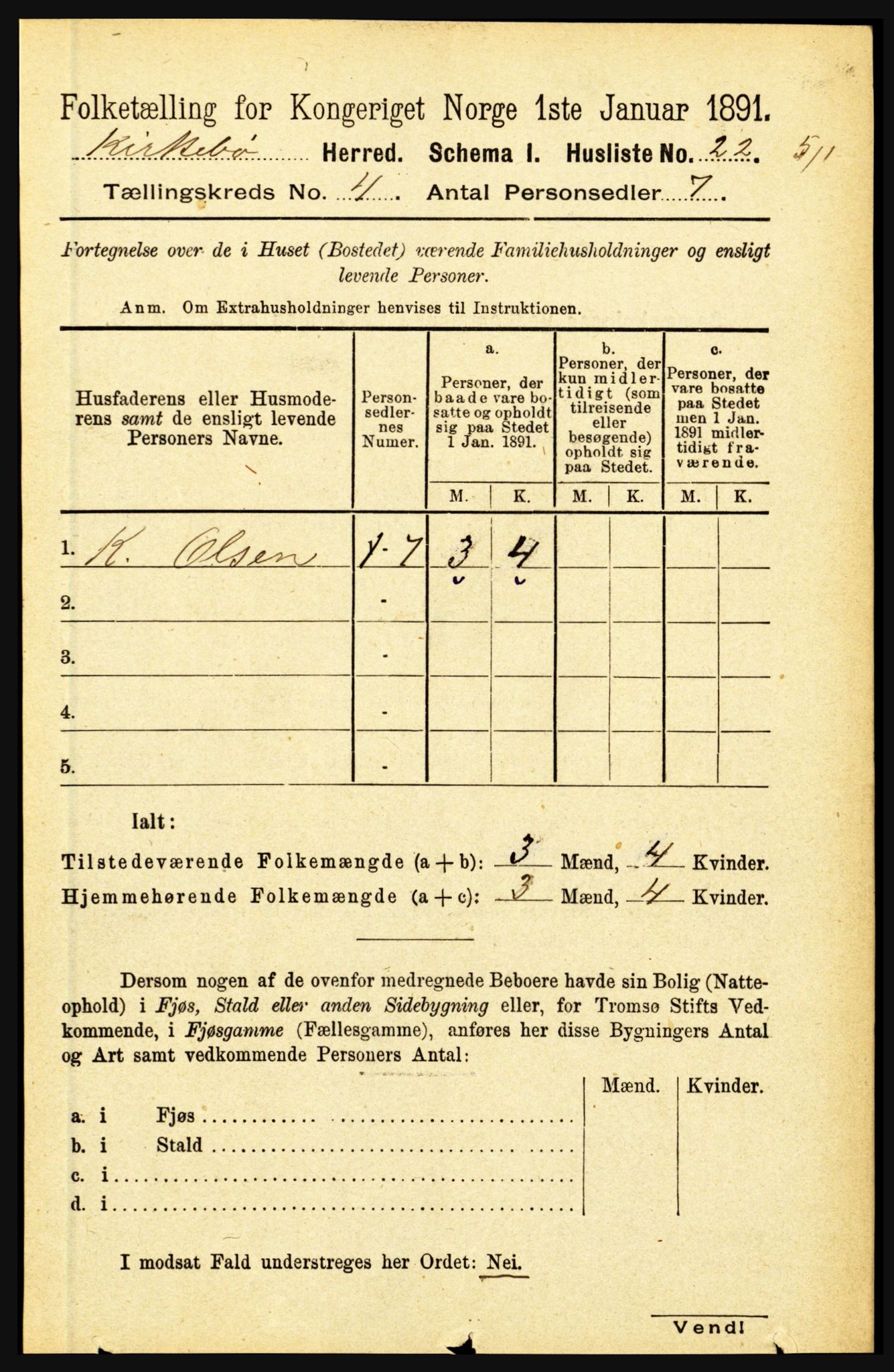 RA, 1891 census for 1416 Kyrkjebø, 1891, p. 857