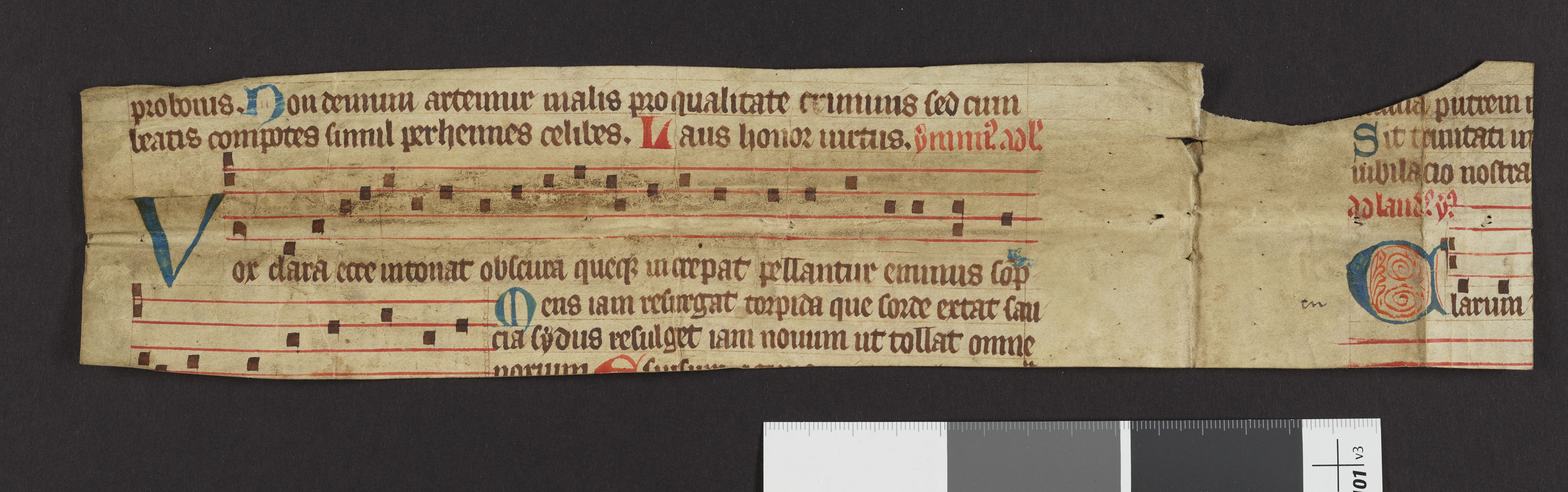 Riksarkivets diplomsamling, AV/RA-EA-5965/F27/F27A/F27Aa/L0041: Latinske fragmenter, fragmentnummer 3508-3599., 1100-1536, p. 8