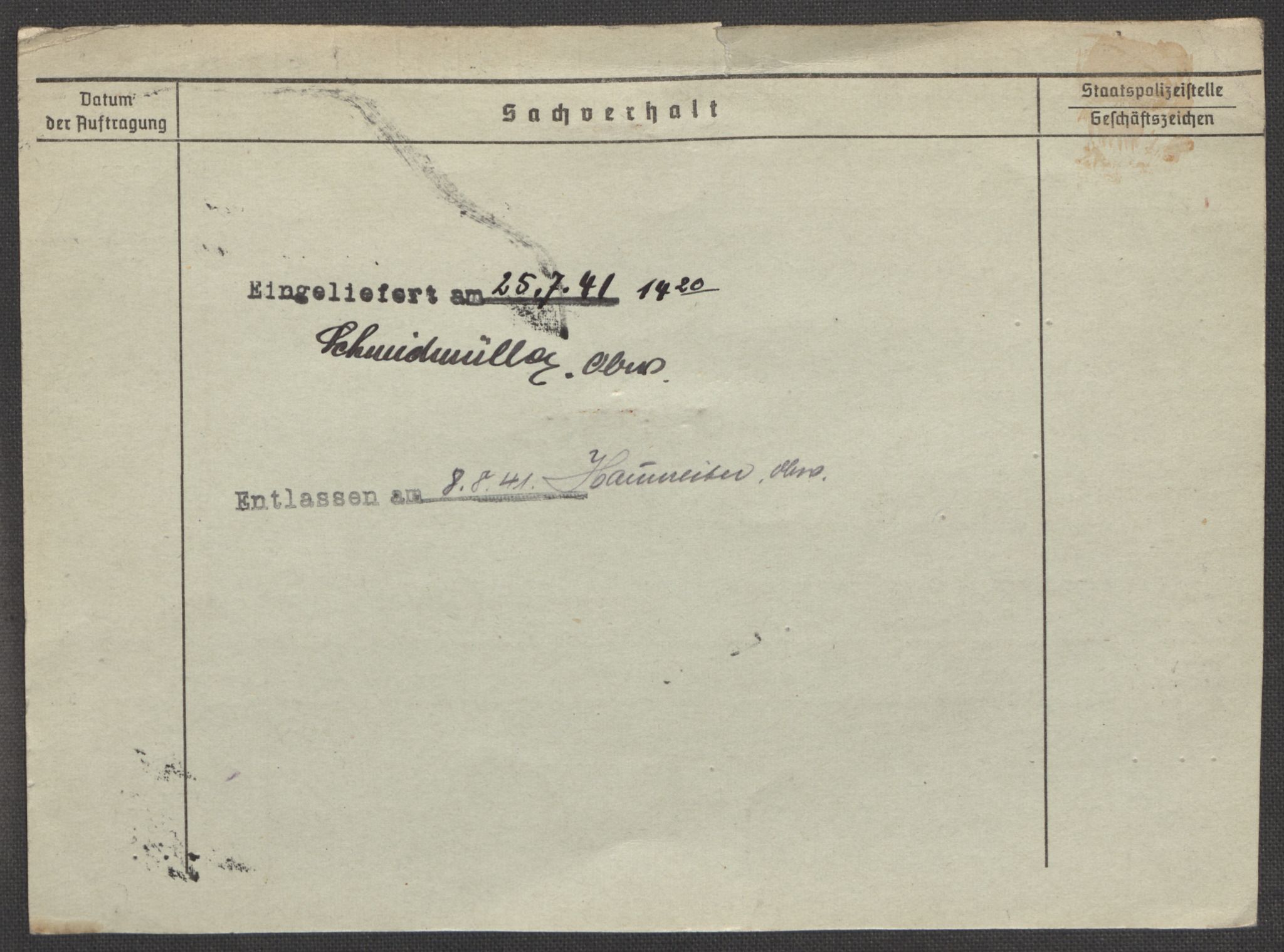 Befehlshaber der Sicherheitspolizei und des SD, AV/RA-RAFA-5969/E/Ea/Eaa/L0010: Register over norske fanger i Møllergata 19: Sø-Å, 1940-1945, p. 1371