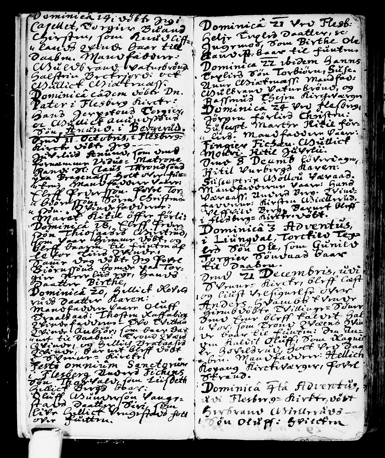 Flesberg kirkebøker, AV/SAKO-A-18/F/Fa/L0001: Parish register (official) no. I 1, 1688-1725