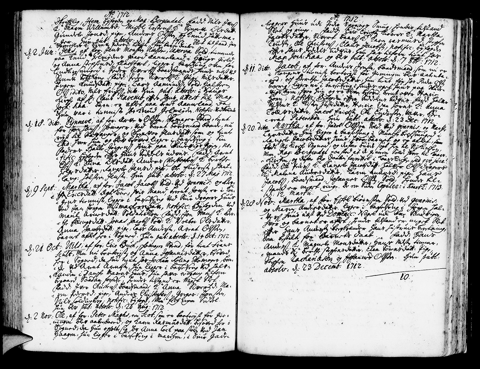 Korskirken sokneprestembete, SAB/A-76101/H/Haa/L0003: Parish register (official) no. A 3, 1698-1719, p. 227