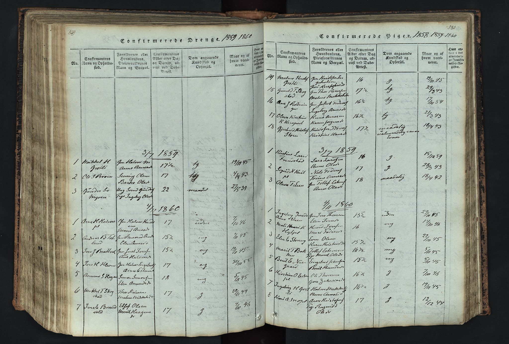 Kvikne prestekontor, SAH/PREST-064/H/Ha/Hab/L0001: Parish register (copy) no. 1, 1815-1895, p. 529-530