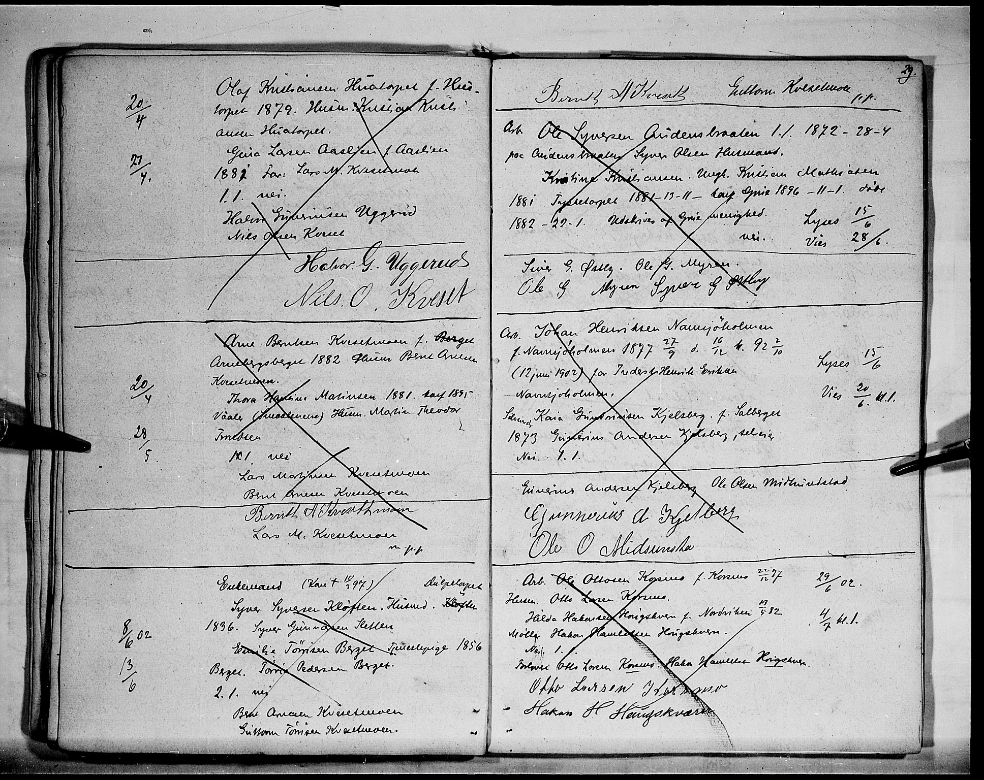 Hof prestekontor, AV/SAH-PREST-038/I/Ie: Banns register no. II 1A, 1891-1910, p. 29