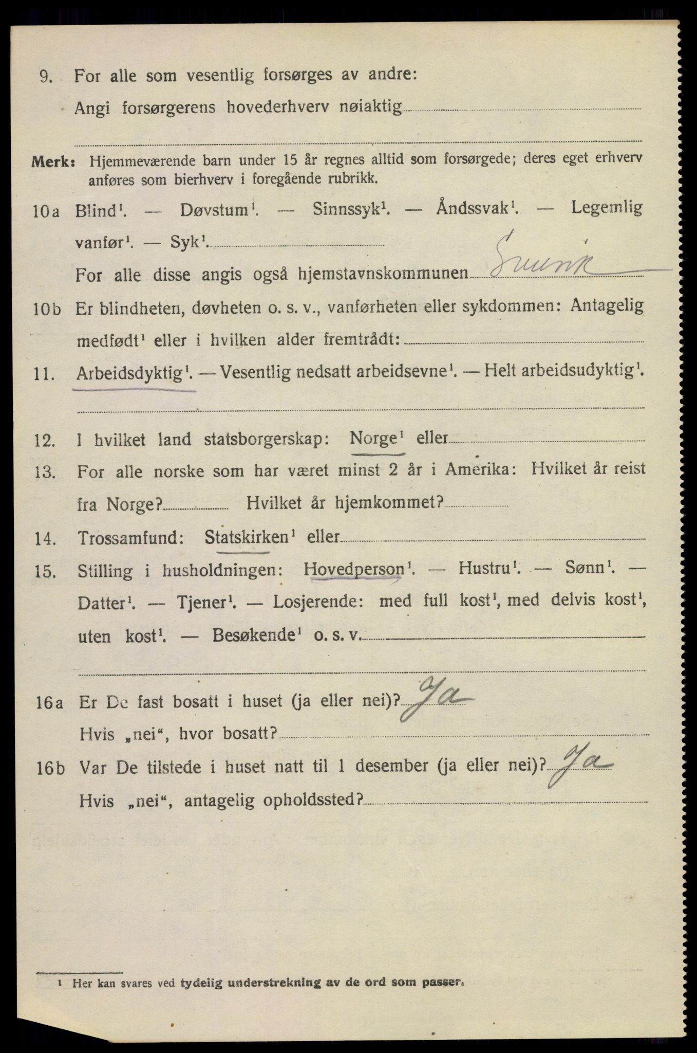 SAKO, 1920 census for Svelvik, 1920, p. 3110