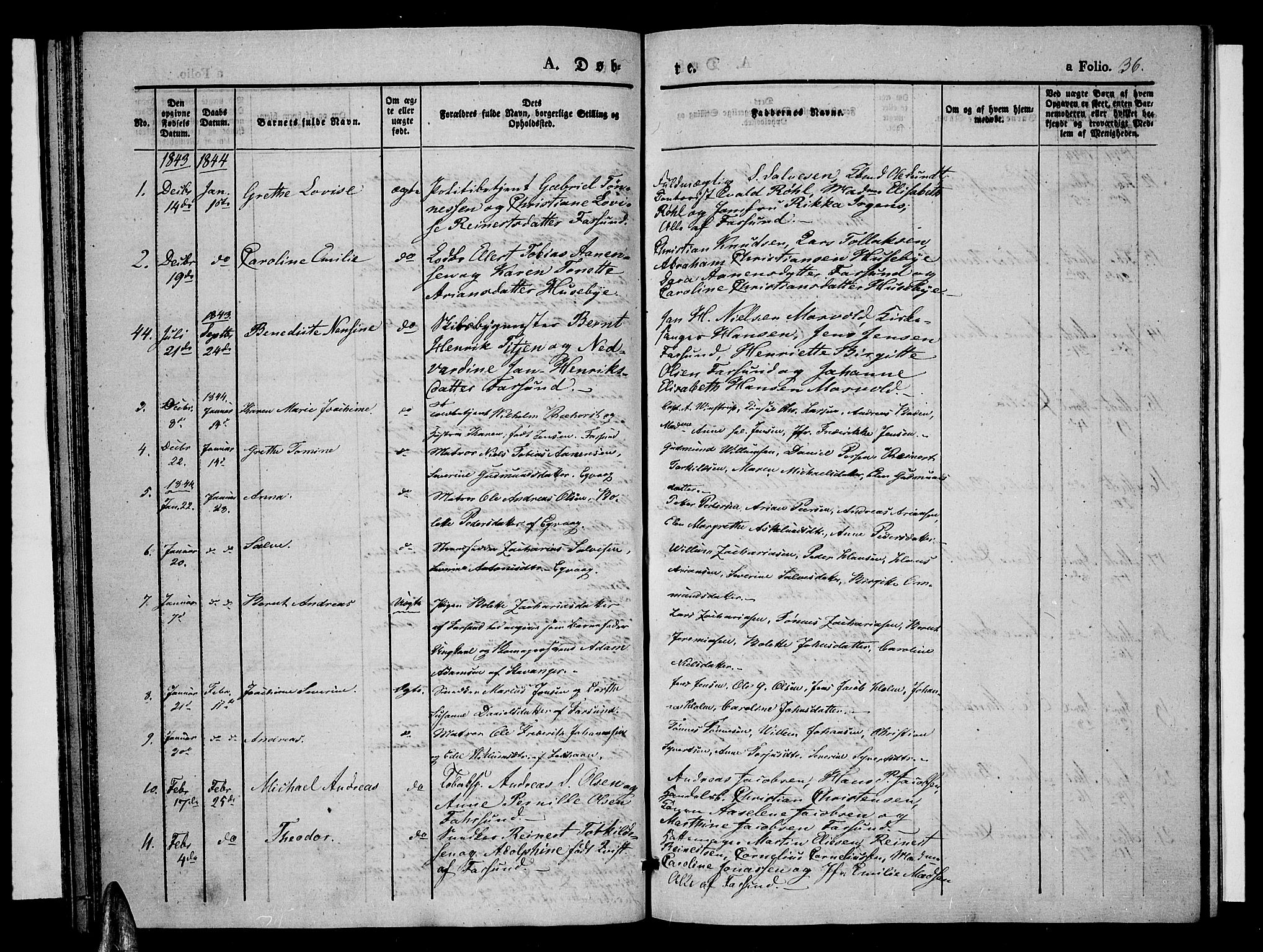 Farsund sokneprestkontor, AV/SAK-1111-0009/F/Fa/L0003: Parish register (official) no. A 3, 1836-1846, p. 36