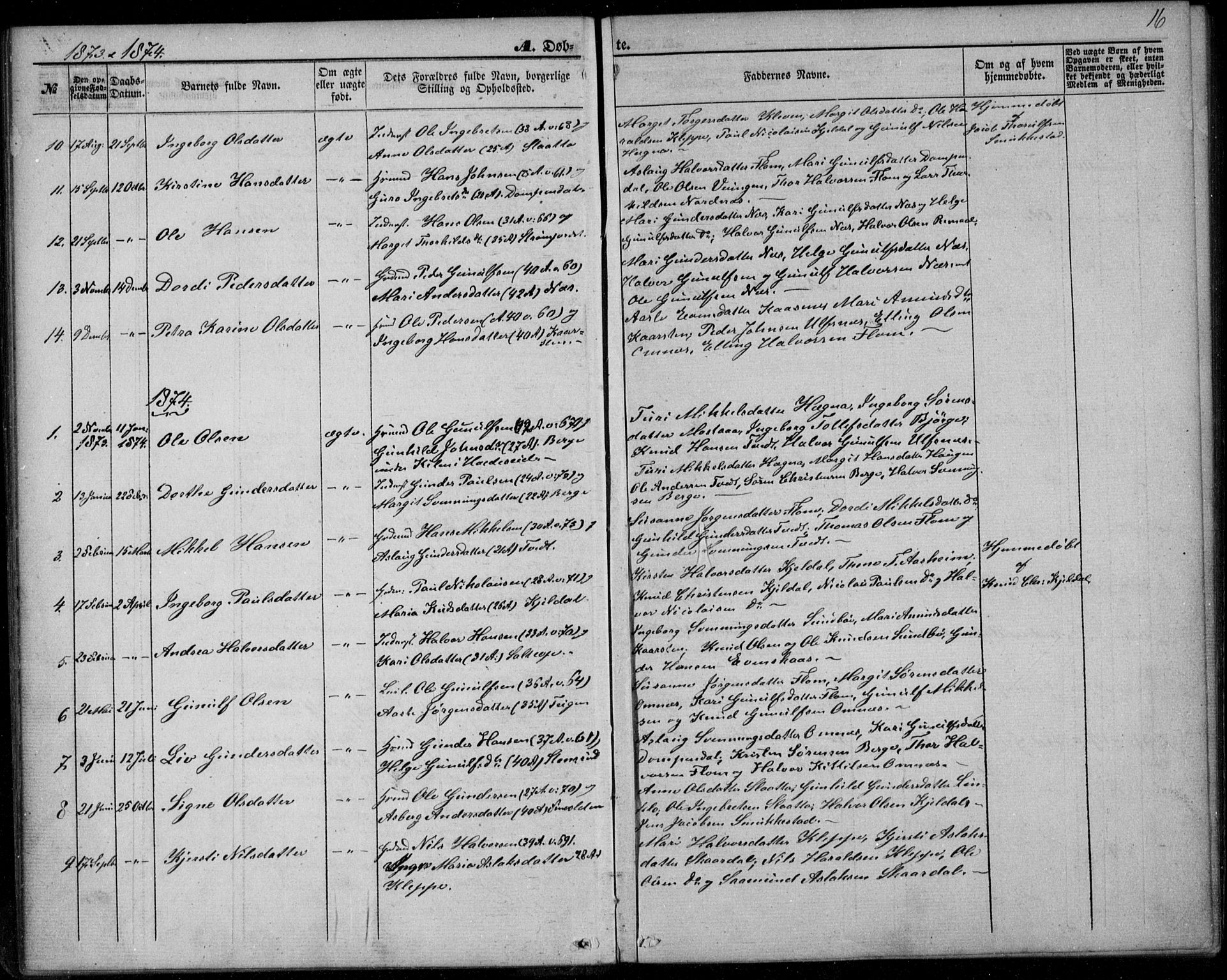 Lunde kirkebøker, AV/SAKO-A-282/F/Fb/L0002: Parish register (official) no. II 2, 1861-1881, p. 16