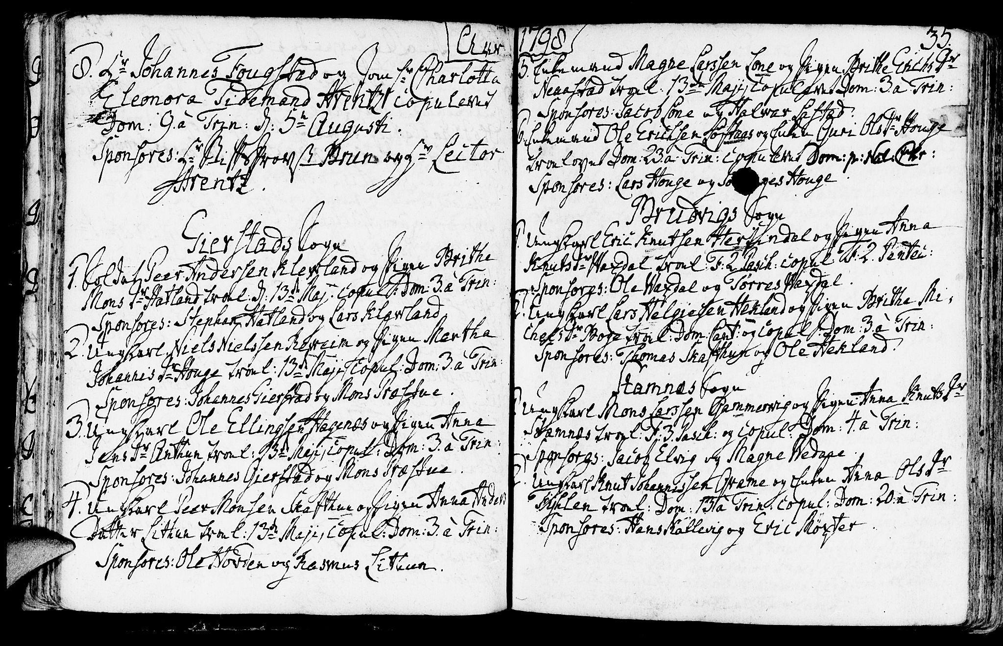 Haus sokneprestembete, SAB/A-75601/H/Haa: Parish register (official) no. A 11, 1796-1816, p. 35